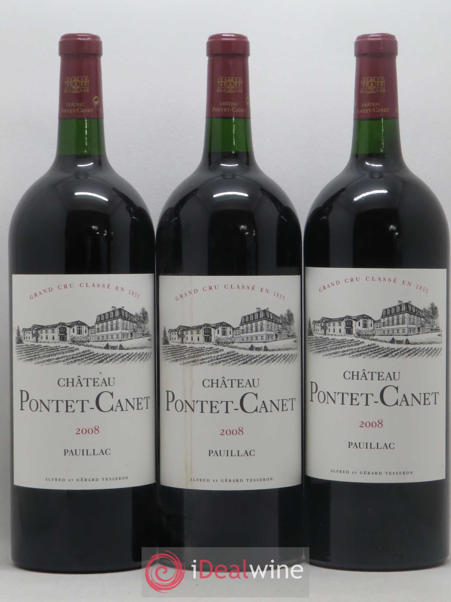Château Pontet Canet 5ème Grand Cru Classé 2008 - Lot de 3 magnums - 0