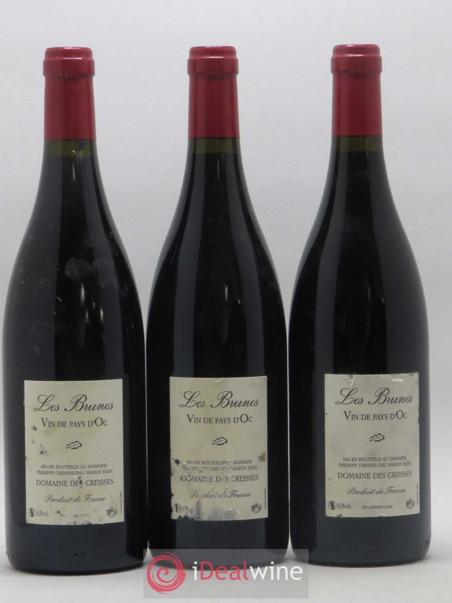 Pays d'Oc Les Brunes Domaine des Creisses 2005 - Posten von 3 Flaschen - 1