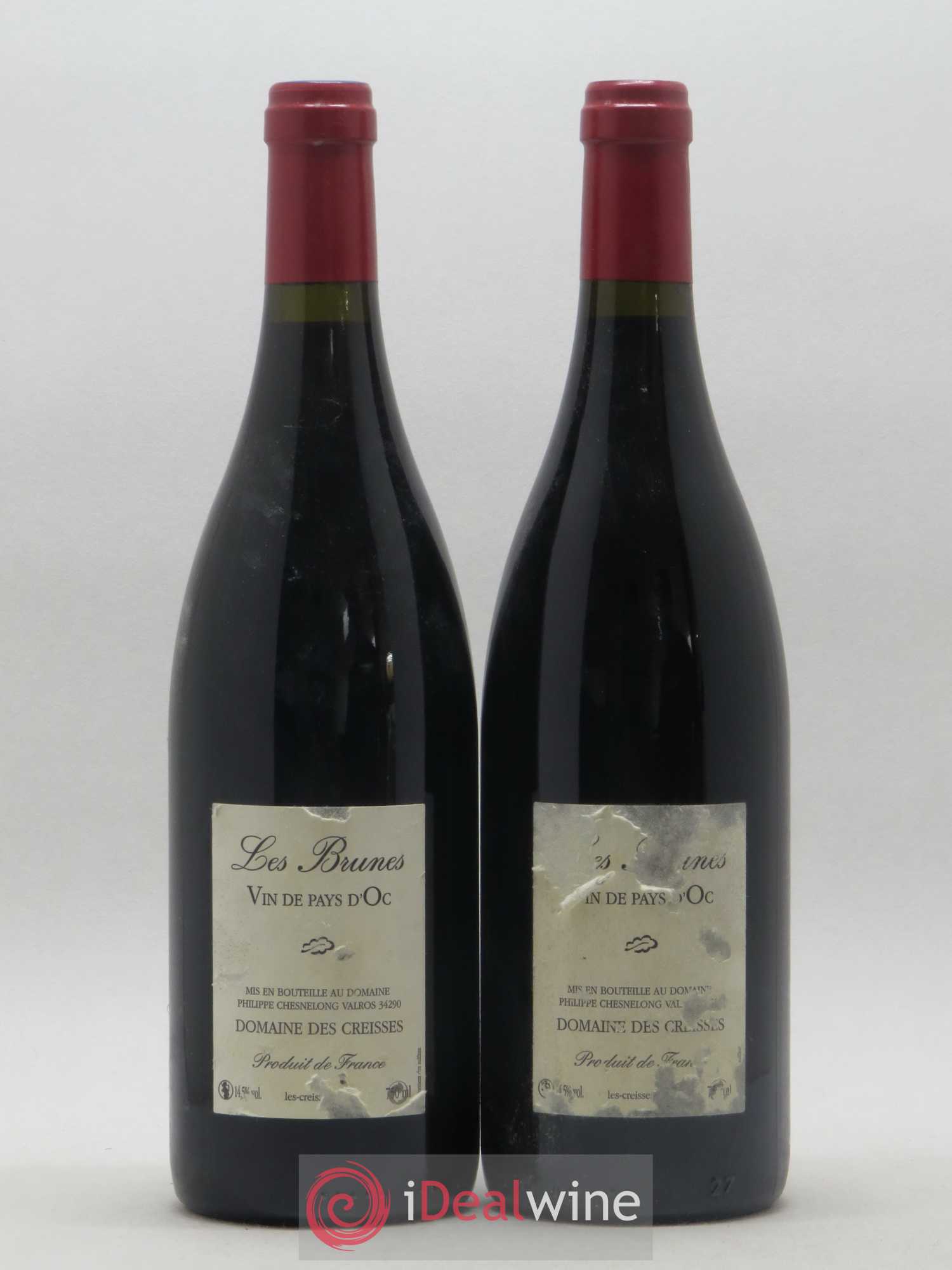 Pays d'Oc Les Brunes Domaine des Creisses 2005 - Posten von 2 Flaschen - 1