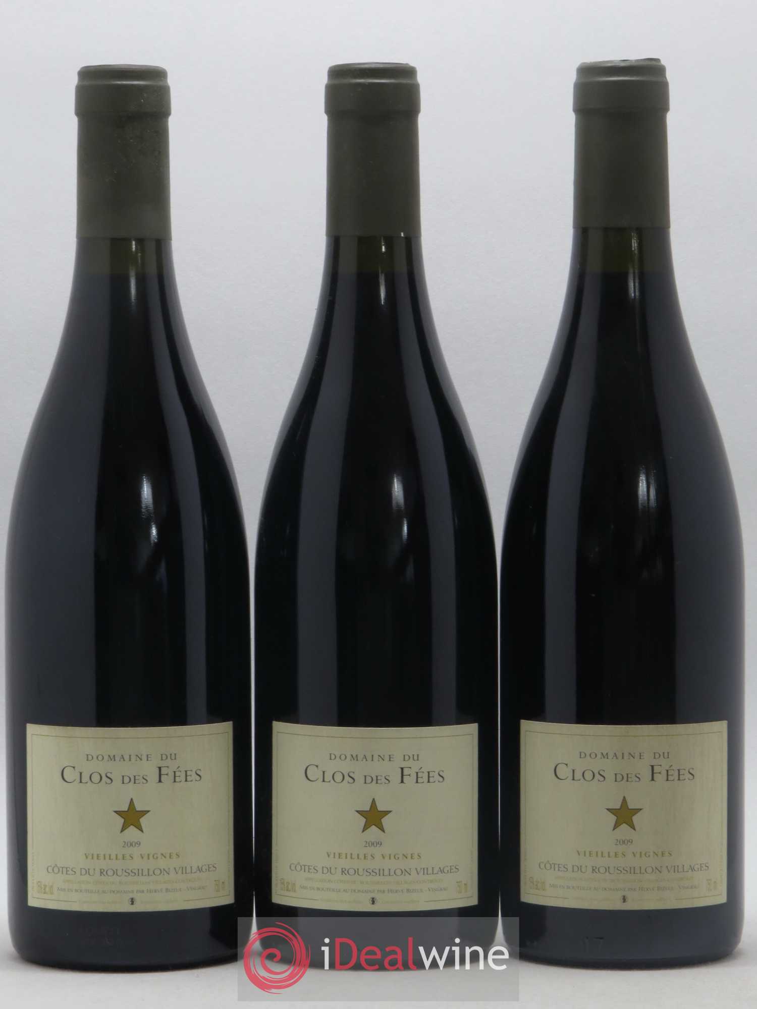 Côtes du Roussillon Villages Clos des Fées Vieilles vignes Hervé Bizeul 2009 - Lot de 3 bouteilles - 0