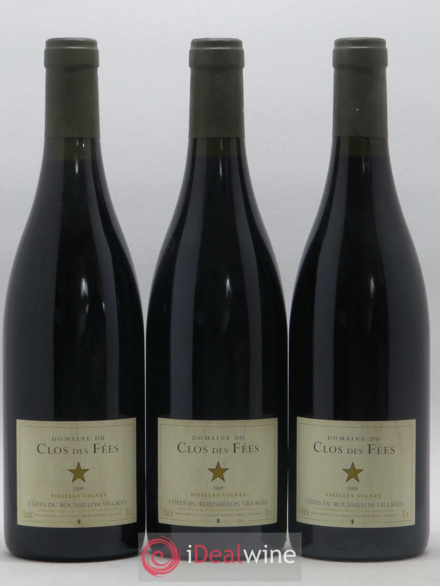 Côtes du Roussillon Villages Clos des Fées Vieilles vignes Hervé Bizeul 2009 - Lot de 3 bouteilles - 0