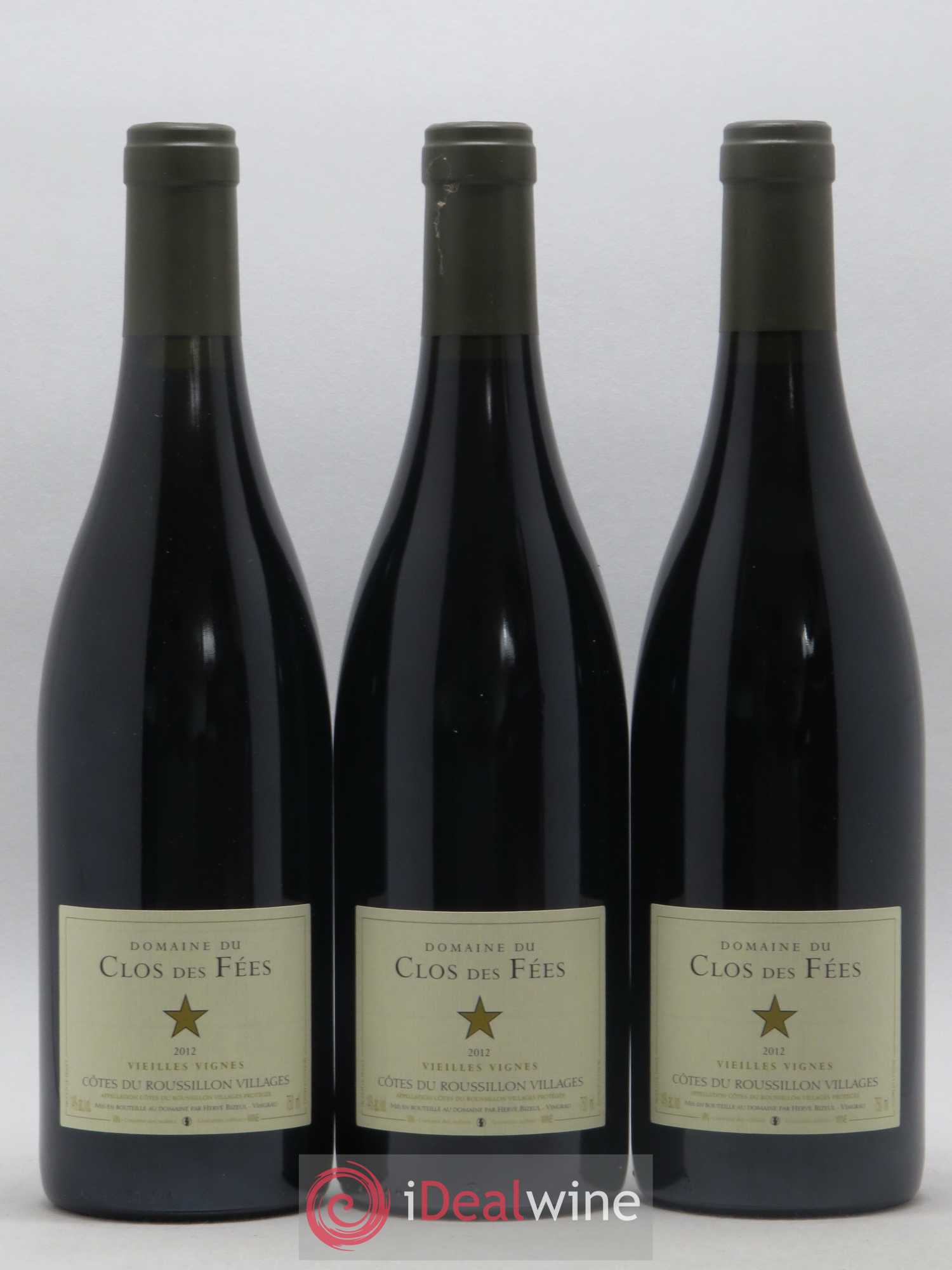 Côtes du Roussillon Villages Clos des Fées Vieilles vignes Hervé Bizeul 2012 - Lot de 3 bouteilles - 0