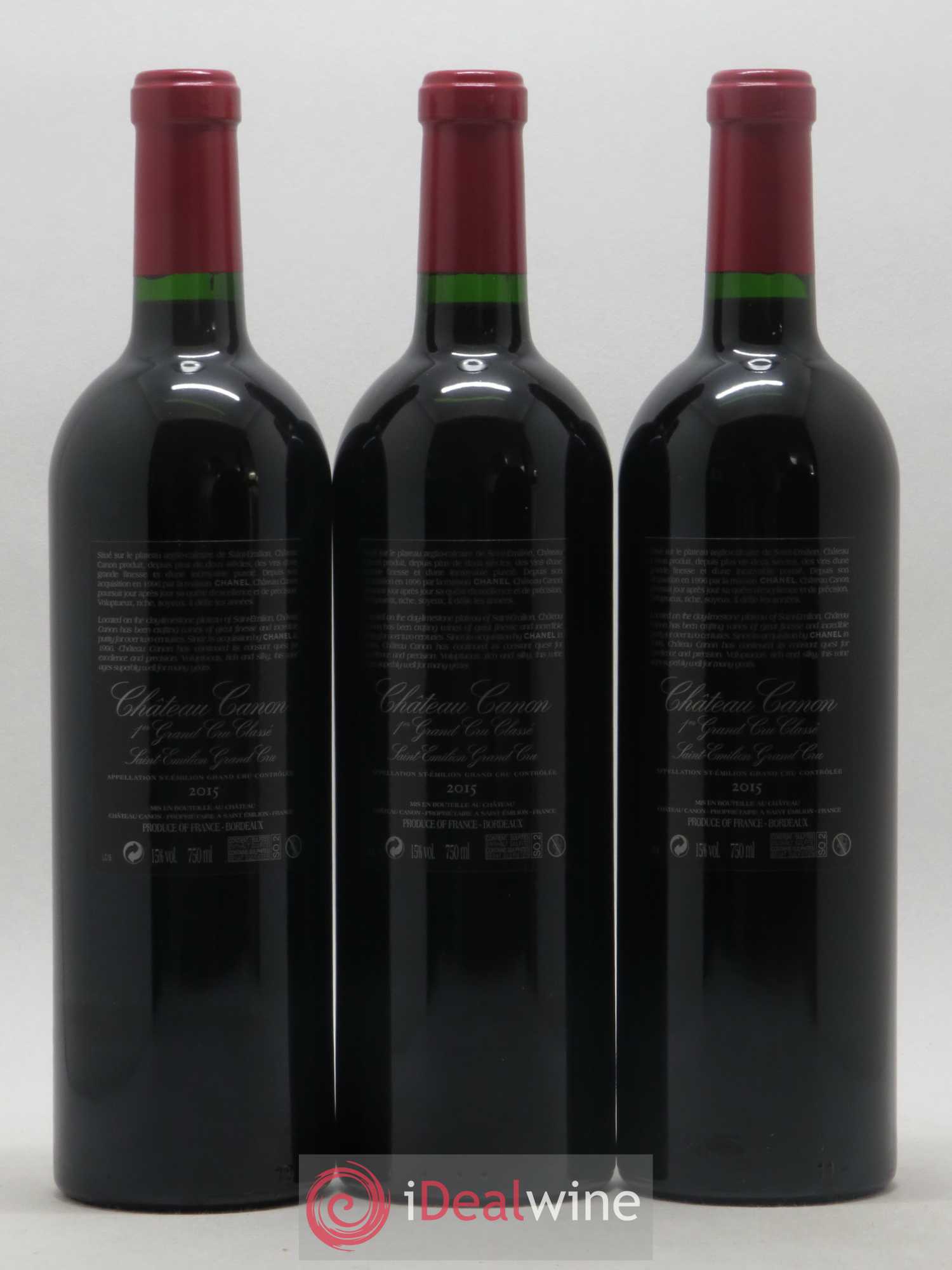 Château Canon 1er Grand Cru Classé B 2015 - Lot de 12 bouteilles - 2