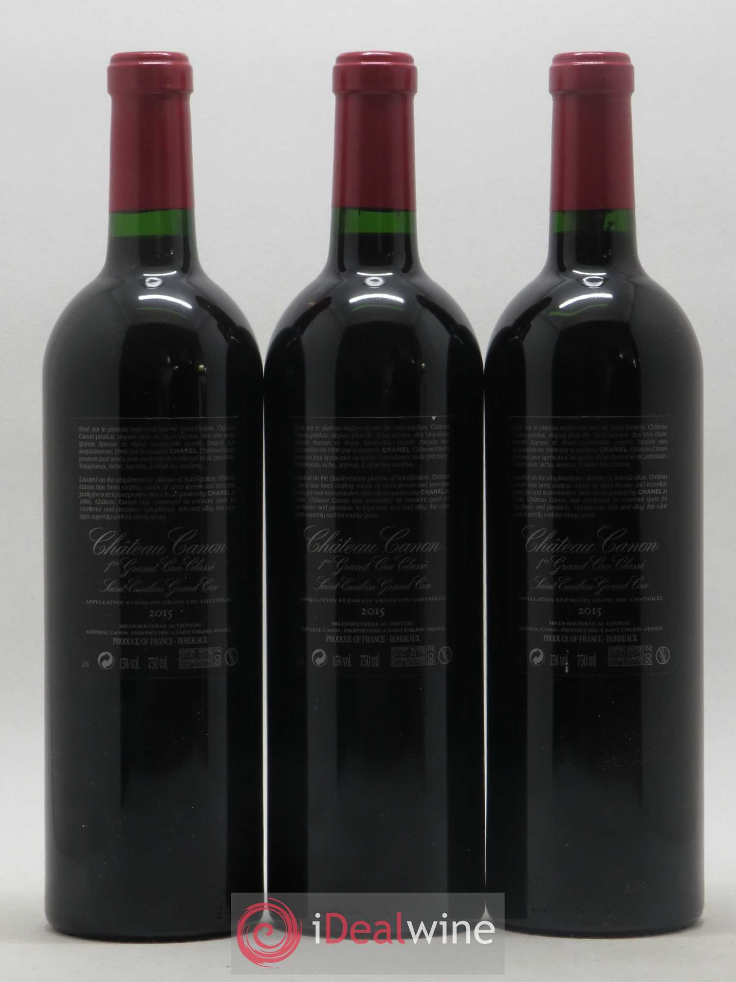 Château Canon 1er Grand Cru Classé B 2015 - Lot de 12 bouteilles - 6
