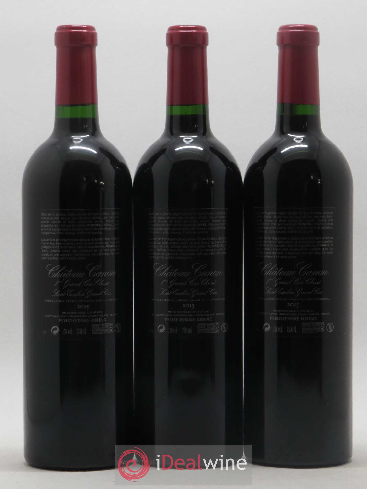Château Canon 1er Grand Cru Classé B 2015 - Lot de 12 bouteilles - 8