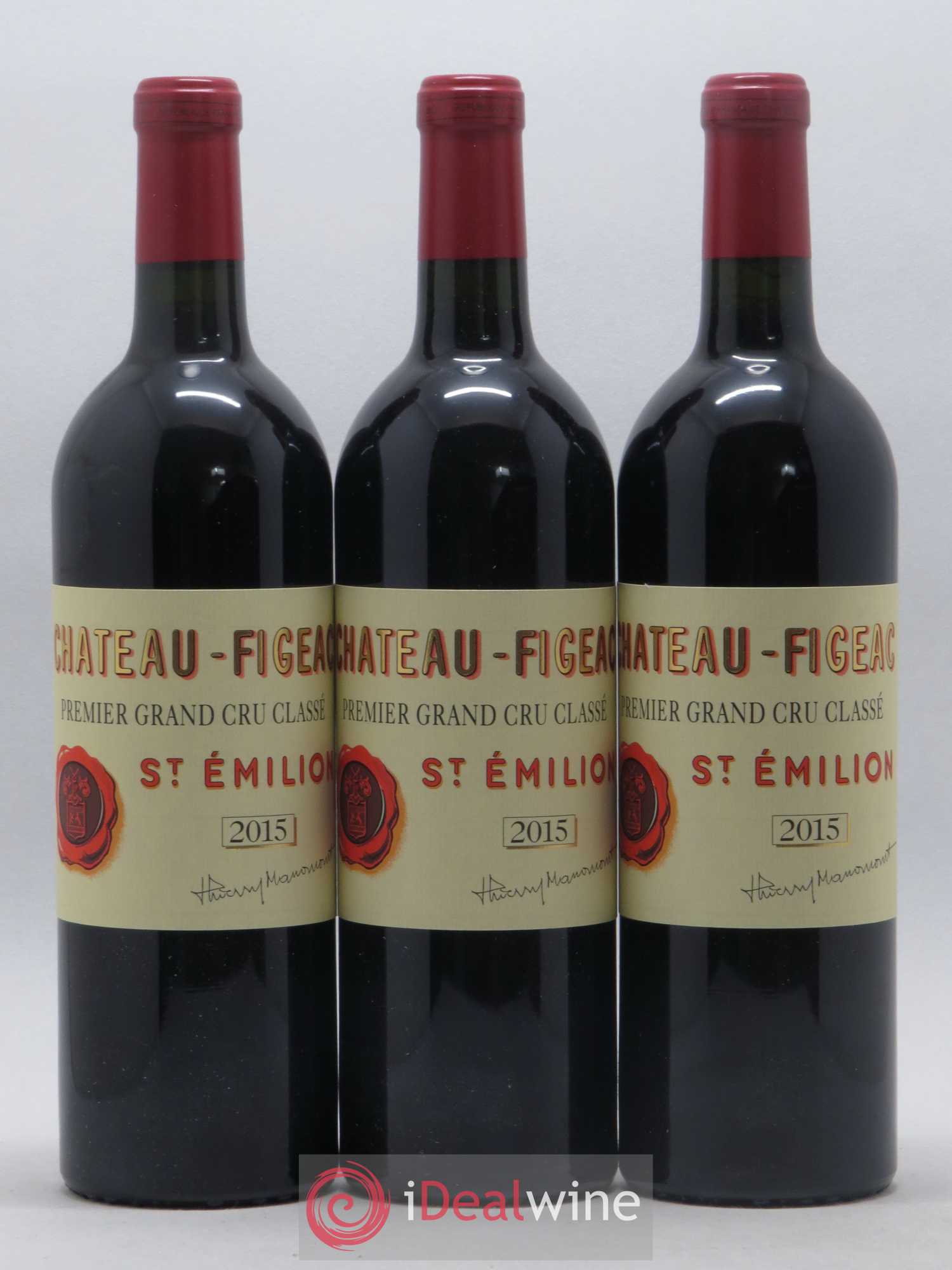 Château Figeac 1er Grand Cru Classé A 2015 - Lot de 3 bouteilles - 0