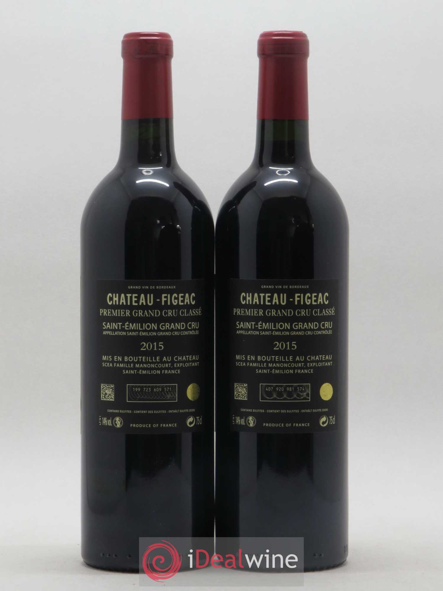 Château Figeac 1er Grand Cru Classé A 2015 - Lot de 2 bouteilles - 1