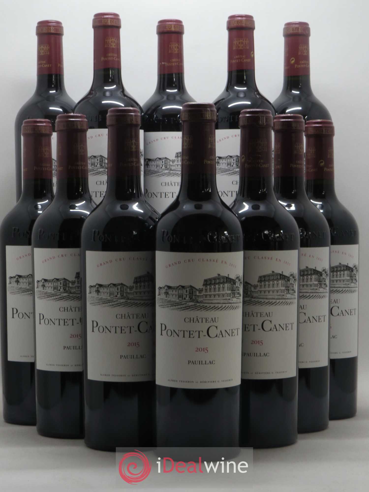 Château Pontet Canet 5ème Grand Cru Classé 2015 - Lot de 12 bouteilles - 0