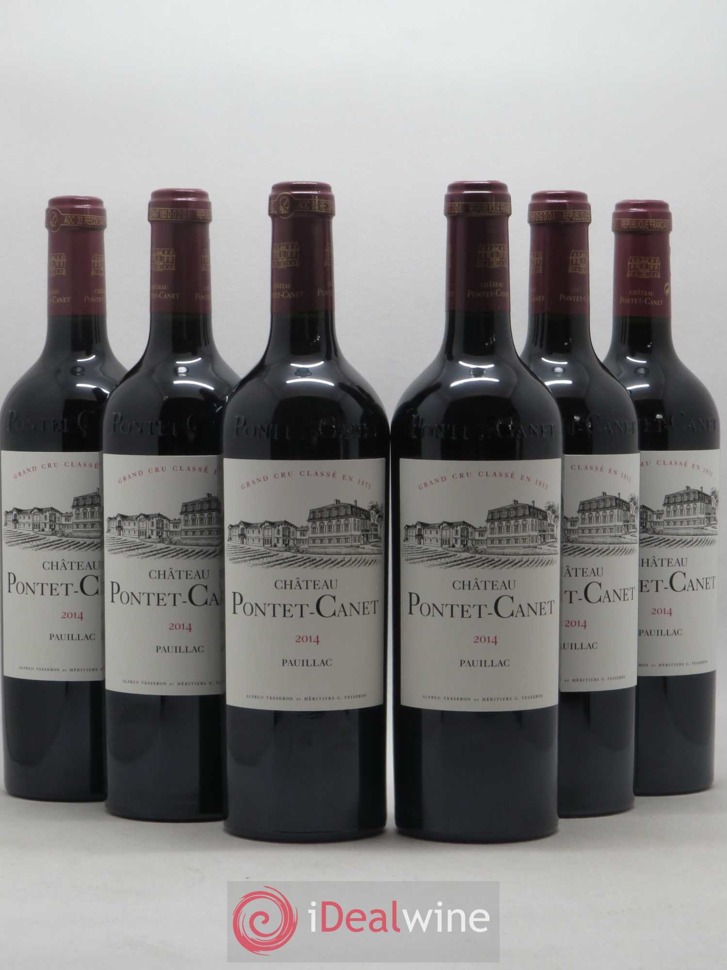 Château Pontet Canet 5ème Grand Cru Classé 2014 - Lot de 6 bouteilles - 0