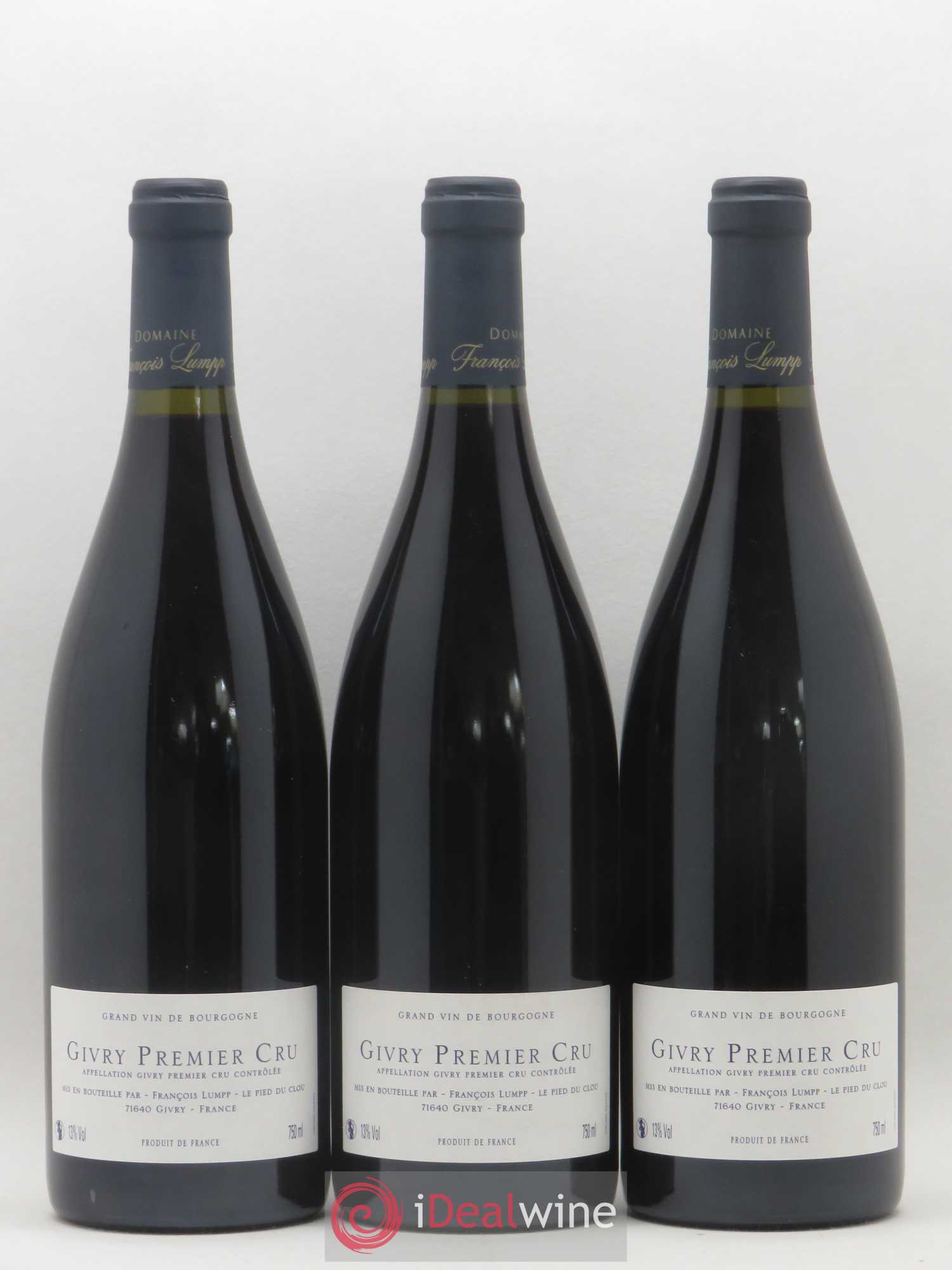 Givry 1er Cru Crausot François Lumpp (Domaine) 2015 - Lot de 3 bouteilles - 1