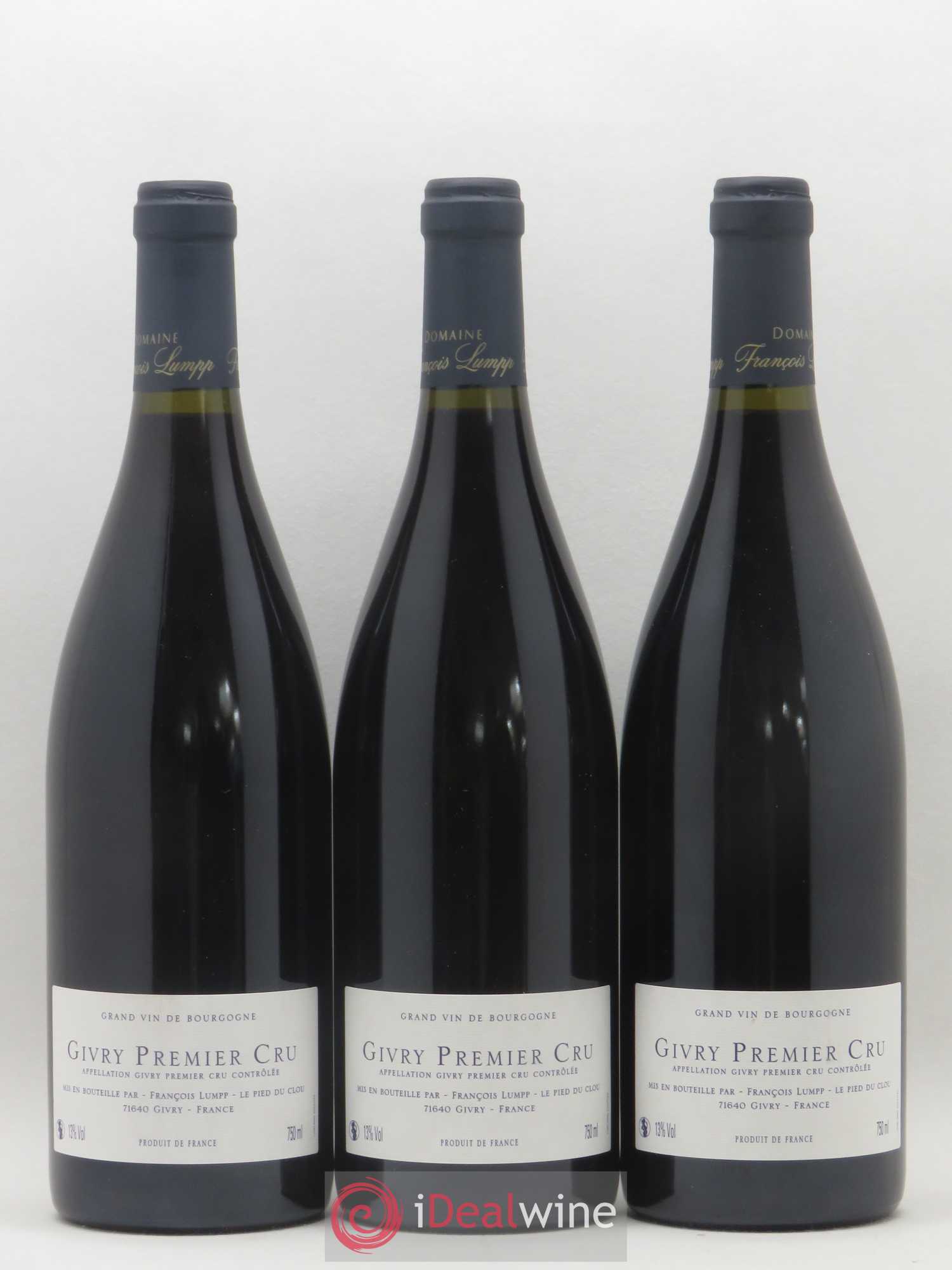 Givry 1er Cru Clos Jus François Lumpp (Domaine) 2015 - Lot de 3 bouteilles - 1