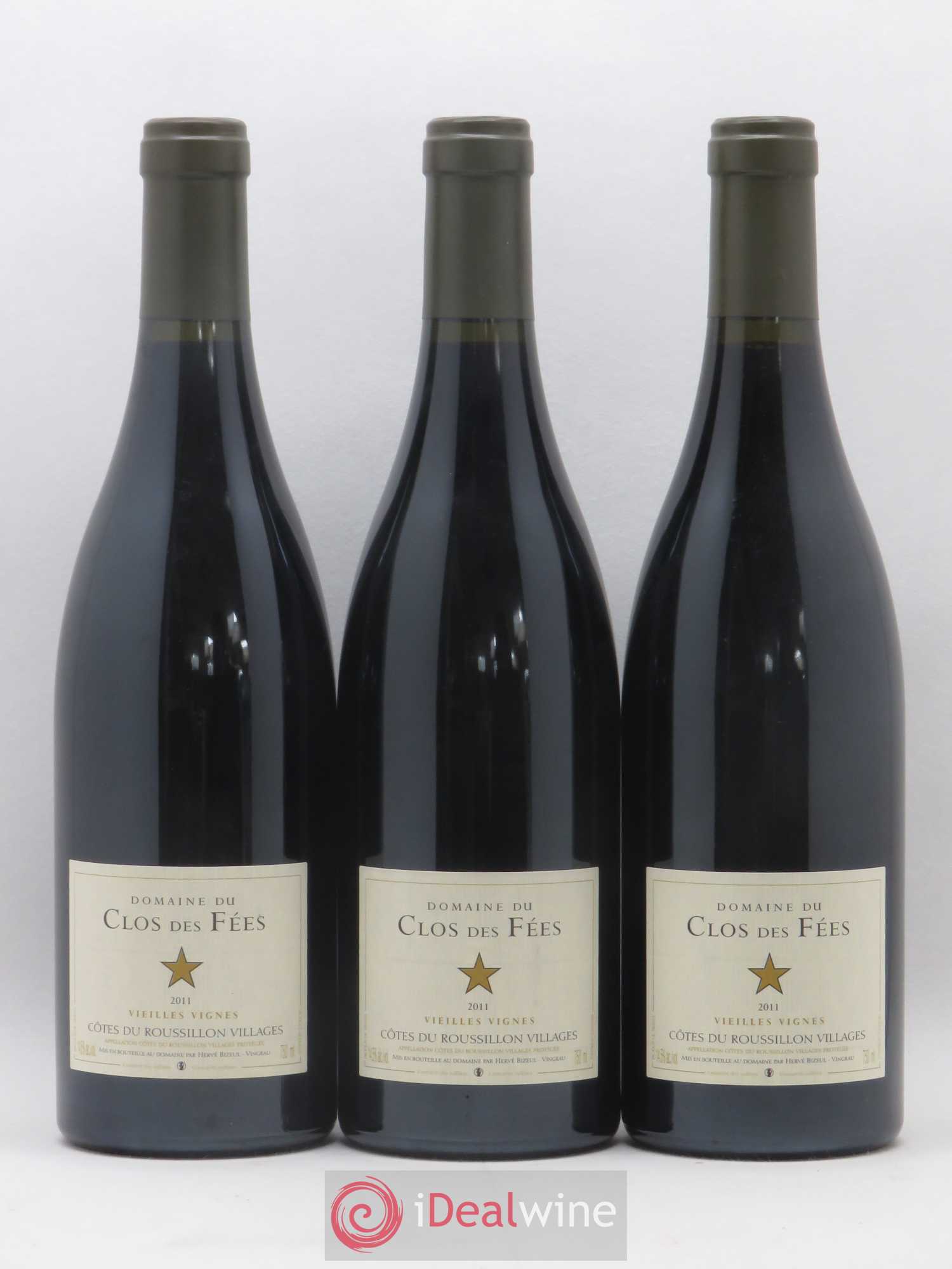 Côtes du Roussillon Villages Clos des Fées Vieilles vignes Hervé Bizeul 2011 - Lot de 3 bouteilles - 0