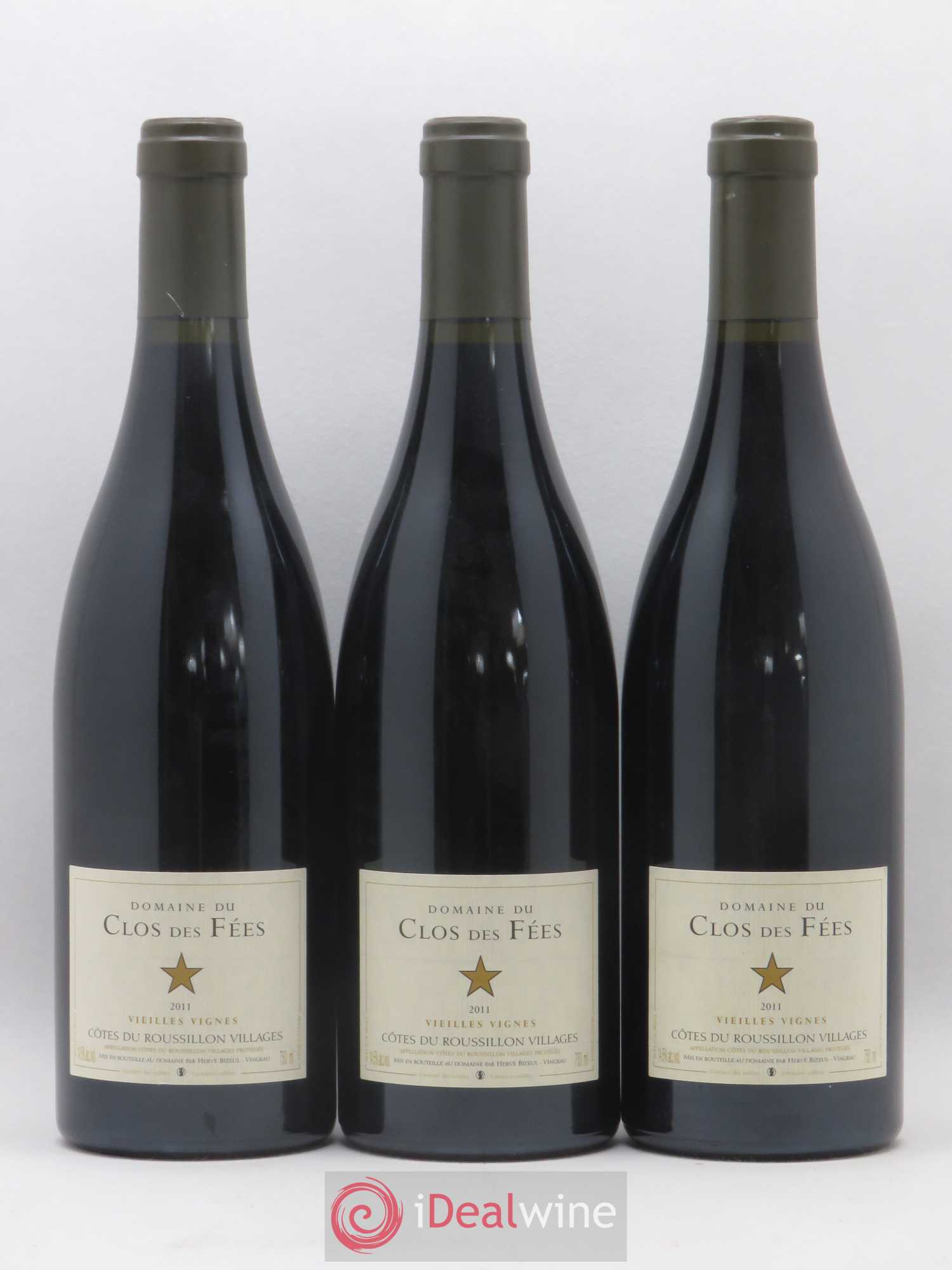 Côtes du Roussillon Villages Clos des Fées Vieilles vignes Hervé Bizeul 2011 - Lot de 3 bouteilles - 0