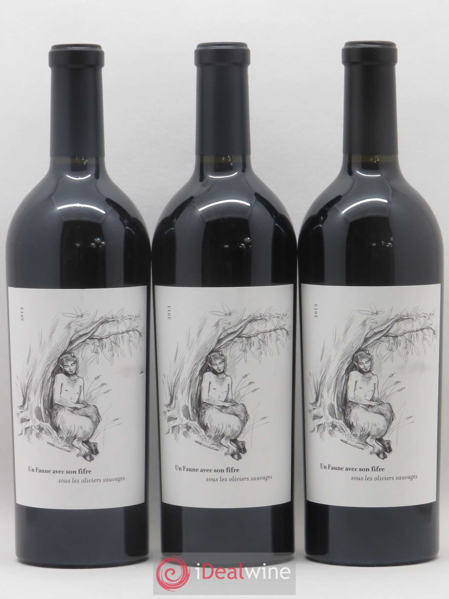 Côtes Catalanes (anciennement IGP Pyrénées Orientales) Clos des Fées Un faune avec son Fifre Hervé Bizeul 2013 - Lot de 3 bouteilles - 0
