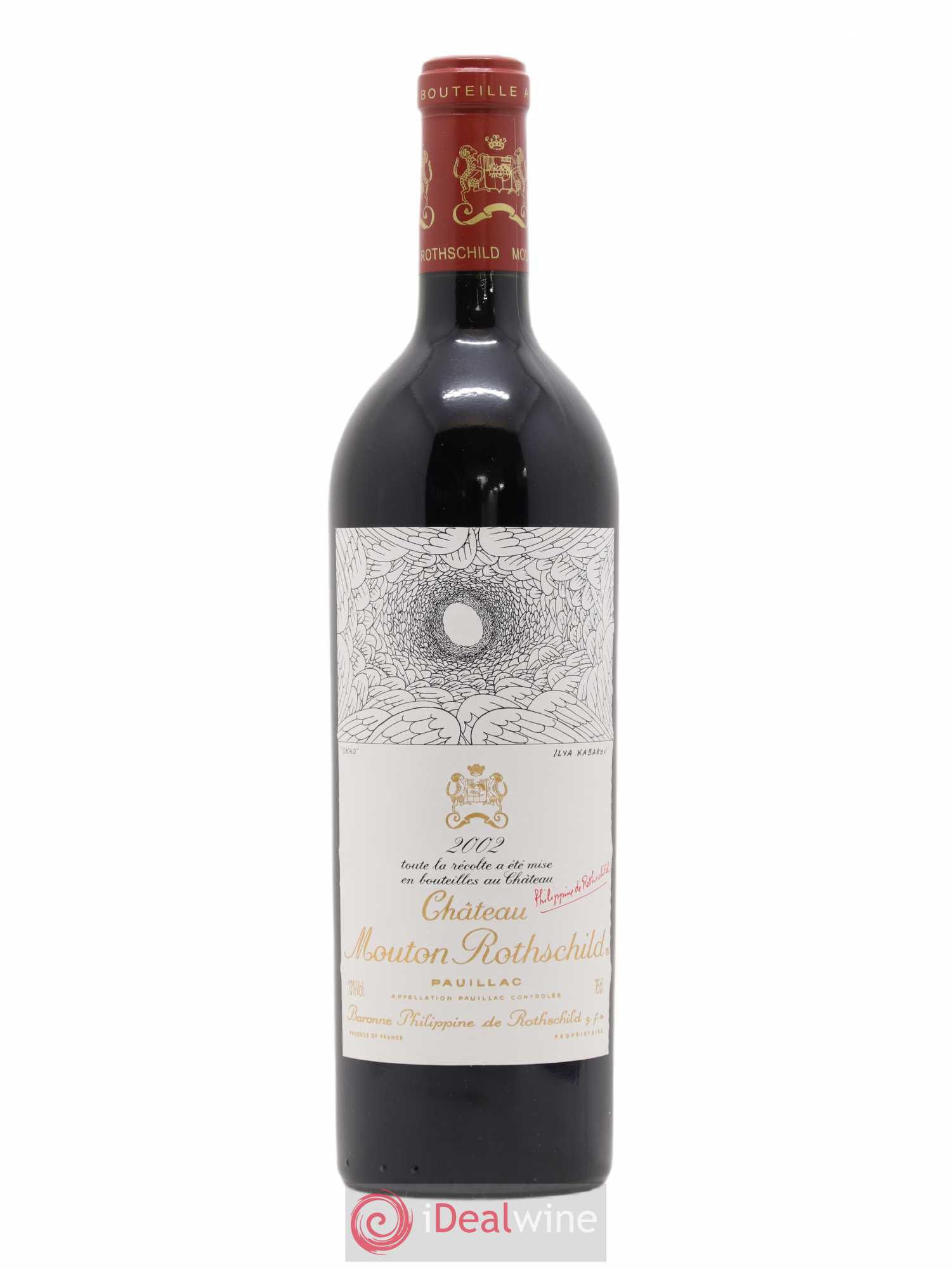 Château Mouton Rothschild 1er Grand Cru Classé 2002 - Lot de 1 bouteille - 0