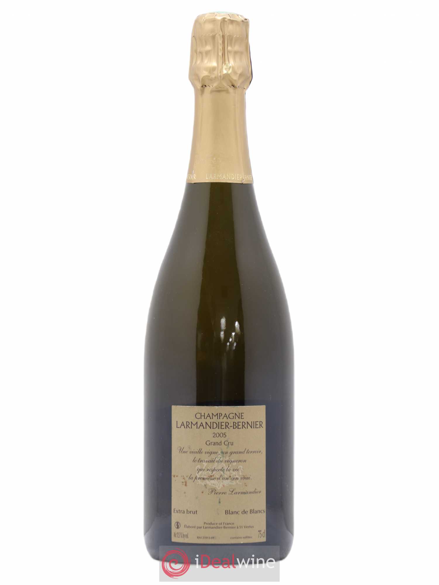 Vieille Vigne de Cramant Grand Cru Extra-Brut Larmandier-Bernier 2005 - Lot de 1 bouteille - 1