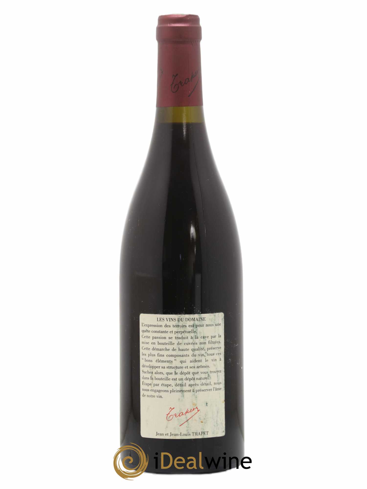 Chambertin Grand Cru Domaine Trapet 2001 - Lot de 1 bouteille - 1