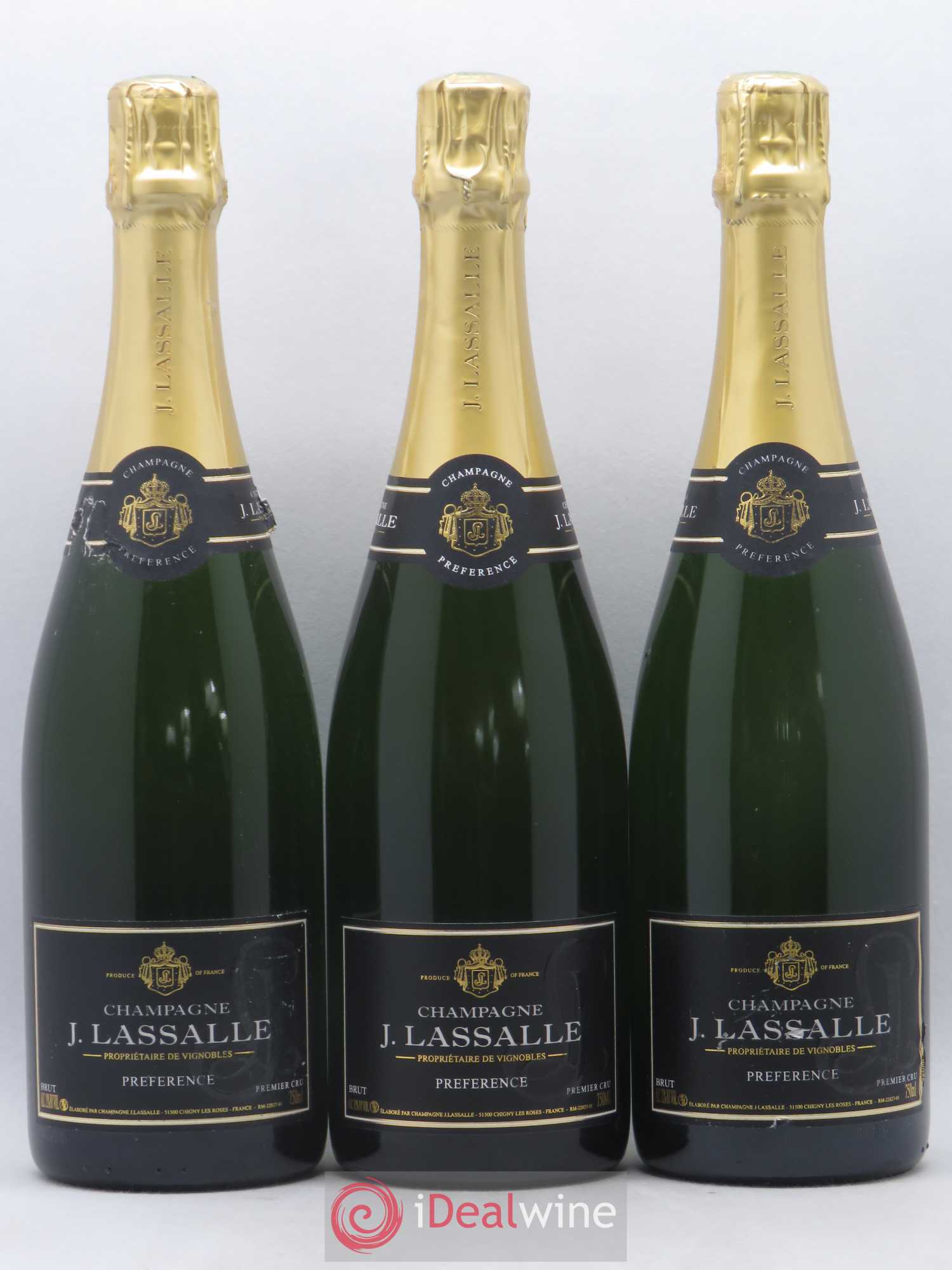 Champagne Cuvee preference J. Lassalle - Posten von 3 Flaschen - 0
