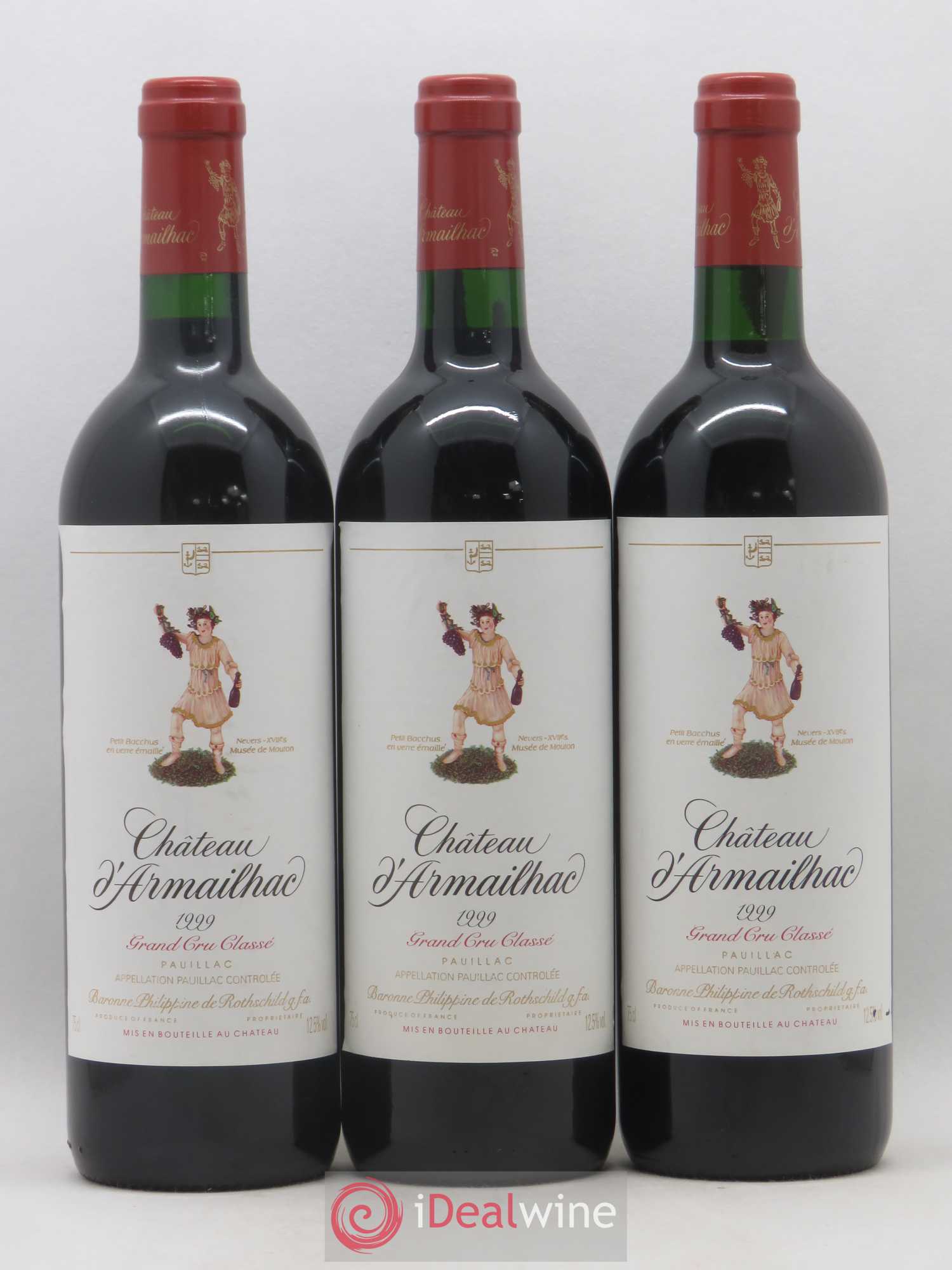 Château d' Armailhac - Mouton Baron(ne) Philippe 5ème Grand Cru Classé 1999 - Lot de 6 bouteilles - 1