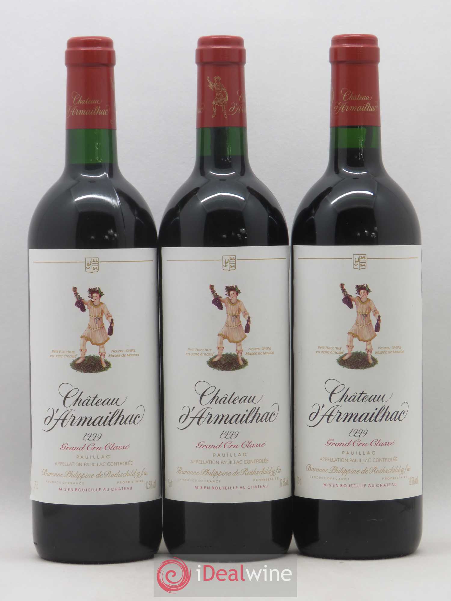 Château d' Armailhac - Mouton Baron(ne) Philippe 5ème Grand Cru Classé 1999 - Lot de 6 bouteilles - 2