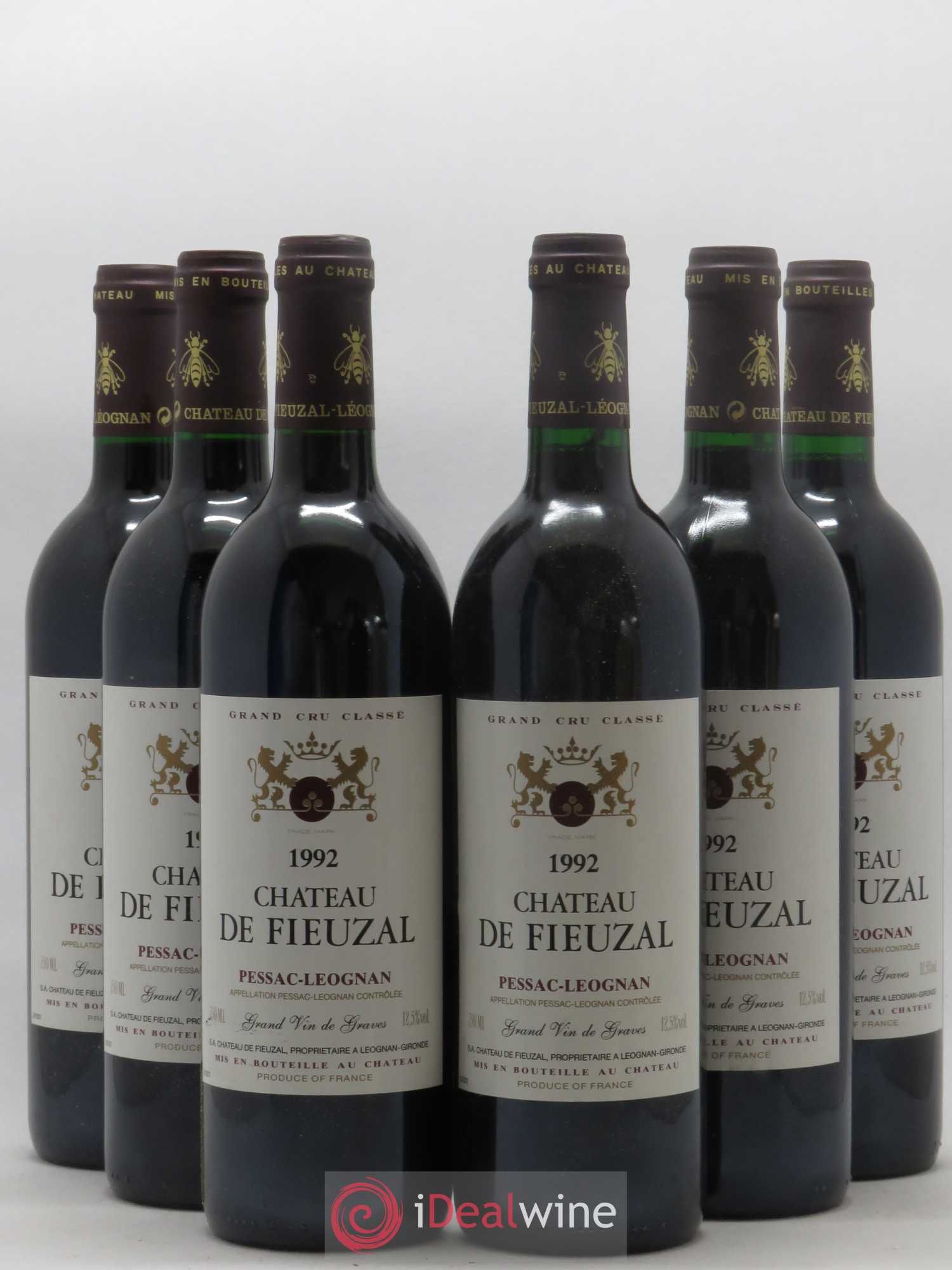 Château de Fieuzal Cru Classé de Graves 1992 - Lot de 6 bouteilles - 0