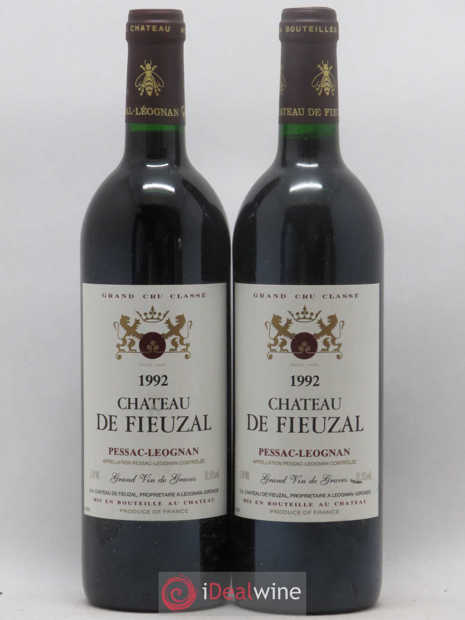 Château de Fieuzal Cru Classé de Graves 1992 - Lot de 2 bouteilles - 0