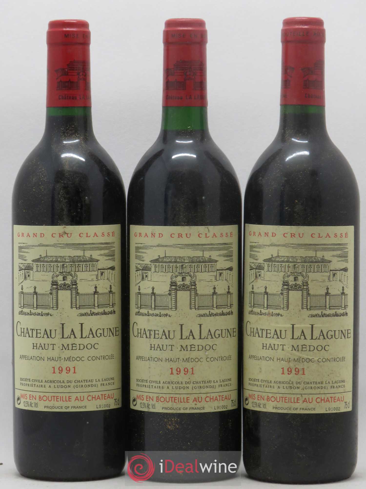 Château la Lagune 3ème Grand Cru Classé 1991 - Lot de 3 bouteilles - 0