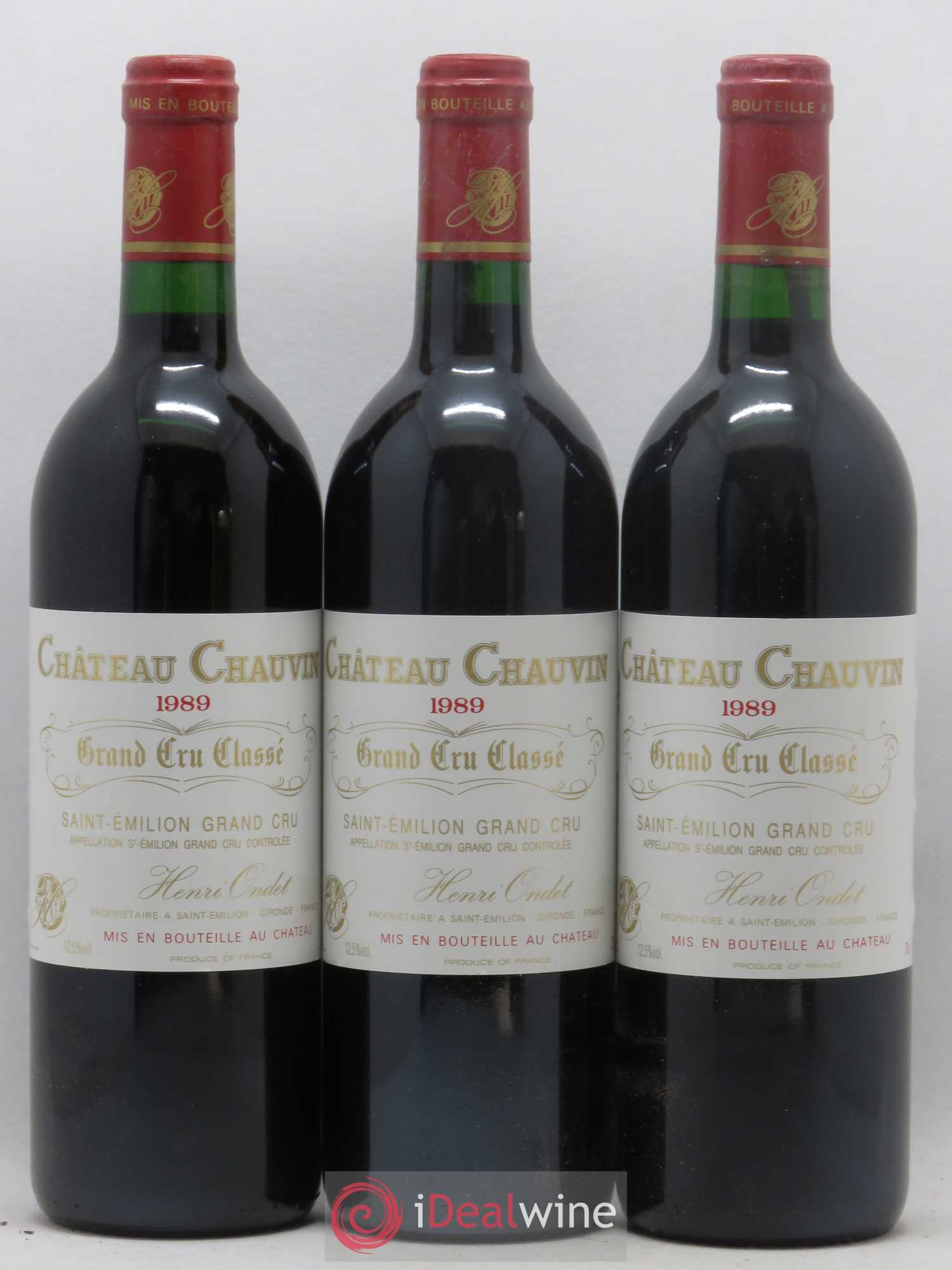 Château Chauvin Grand Cru Classé (sans prix de réserve) 1989 - Lot de 12 bouteilles - 2