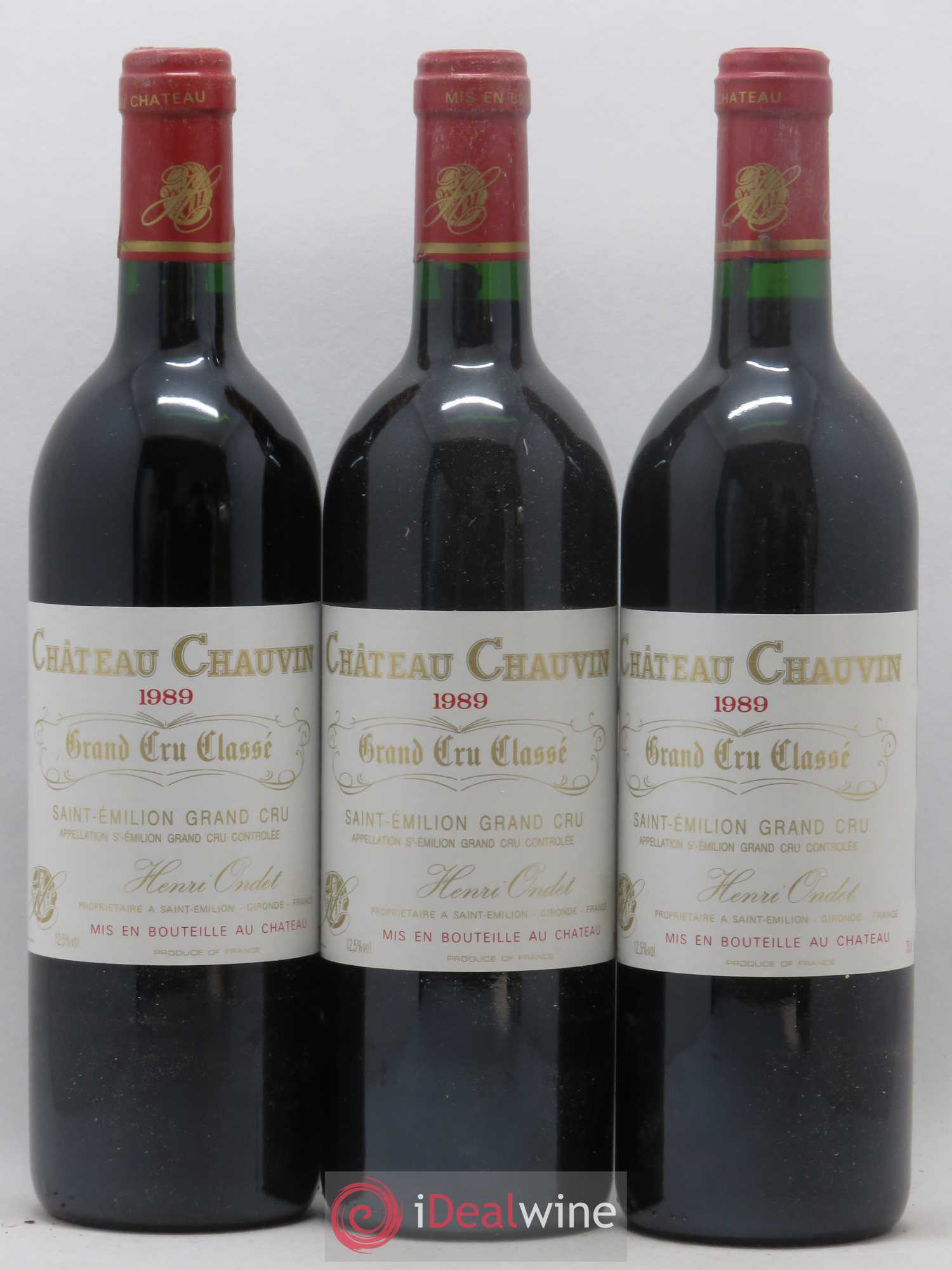 Château Chauvin Grand Cru Classé (sans prix de réserve) 1989 - Lot de 12 bouteilles - 3