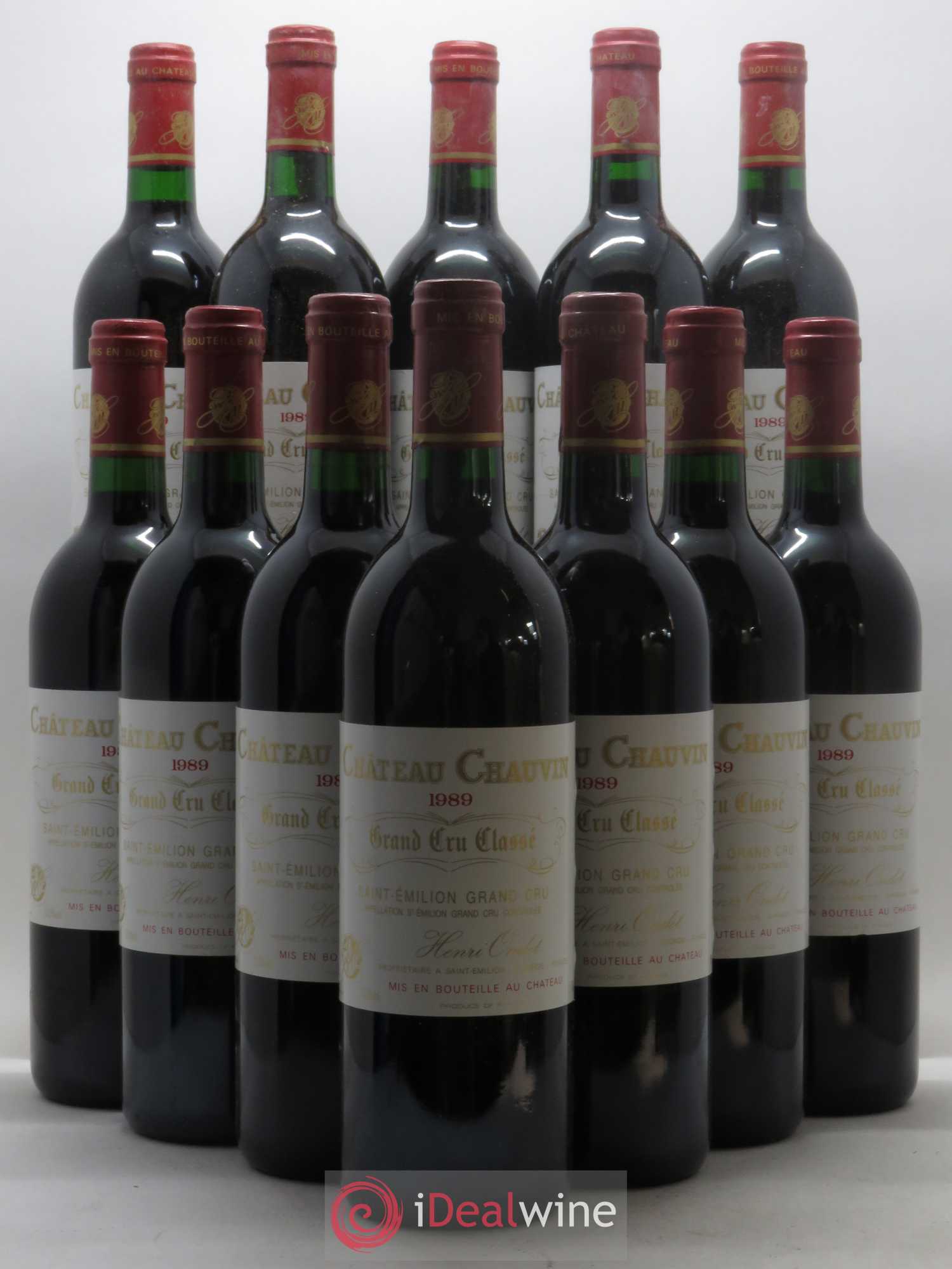 Château Chauvin Grand Cru Classé (sans prix de réserve) 1989 - Lot de 12 bouteilles - 0
