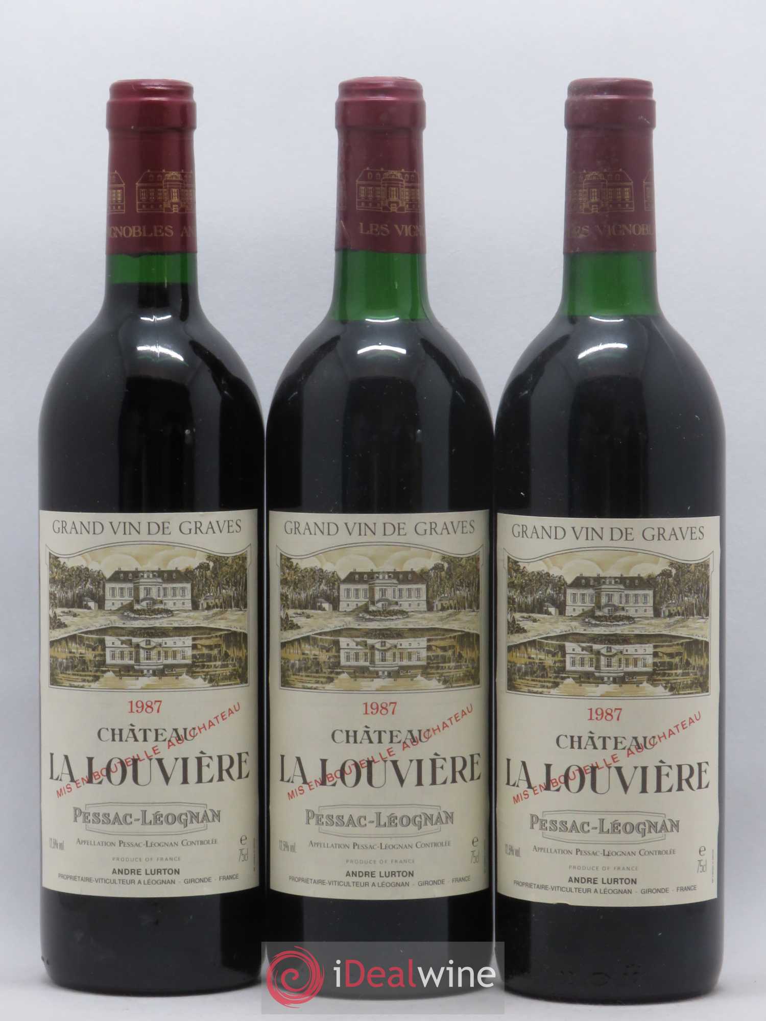 Château la Louvière (sans prix de réserve) 1987 - Lot de 6 bouteilles - 2