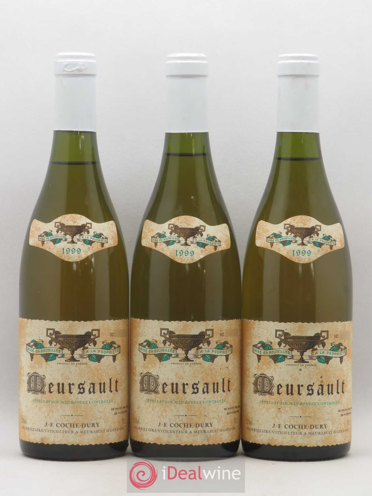 Meursault Coche Dury (Domaine) 1999 - Lot de 3 bouteilles - 0