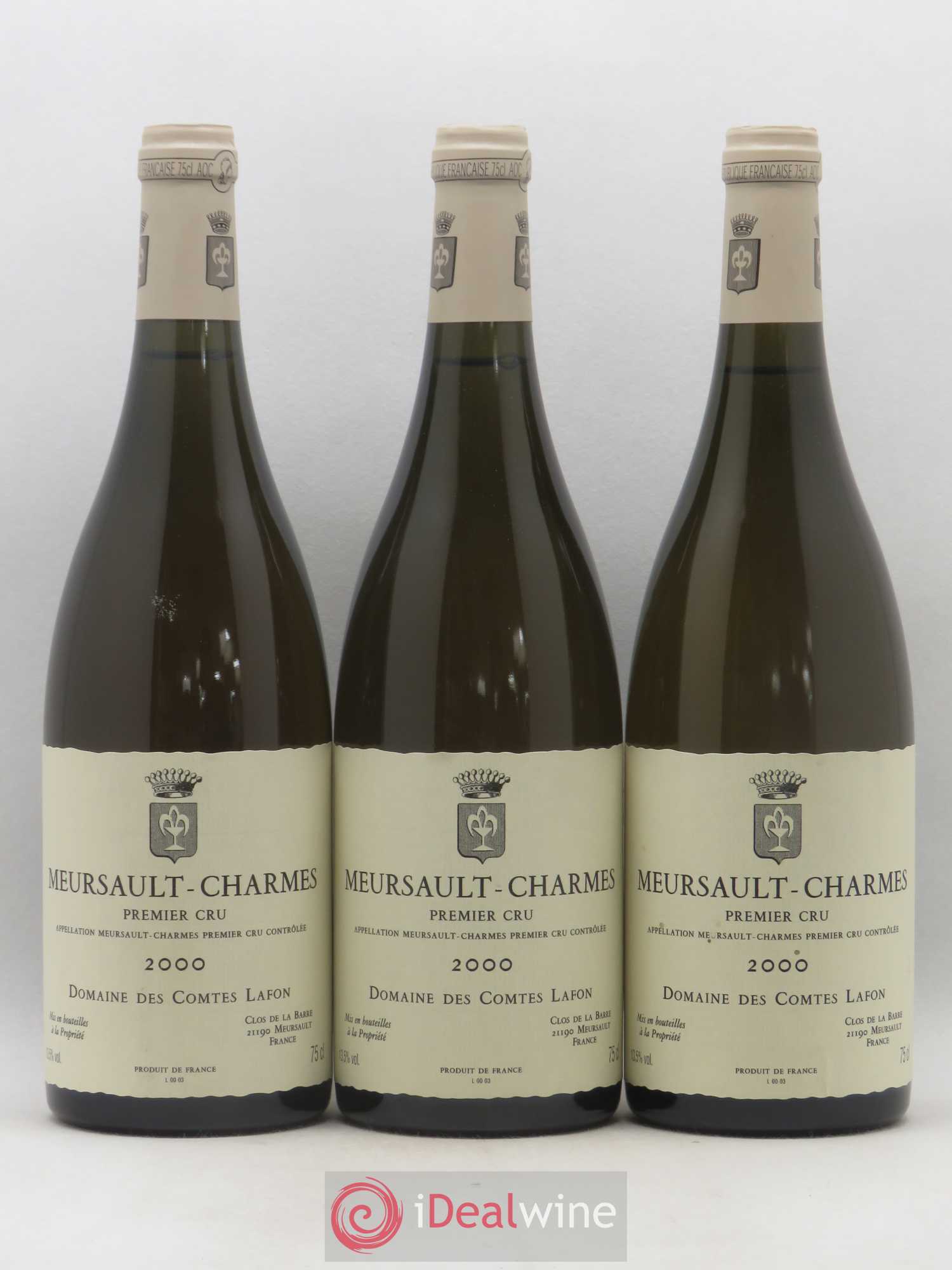 Meursault 1er Cru Charmes Comtes Lafon (Domaine des) 2000 - Lot de 3 bouteilles - 0