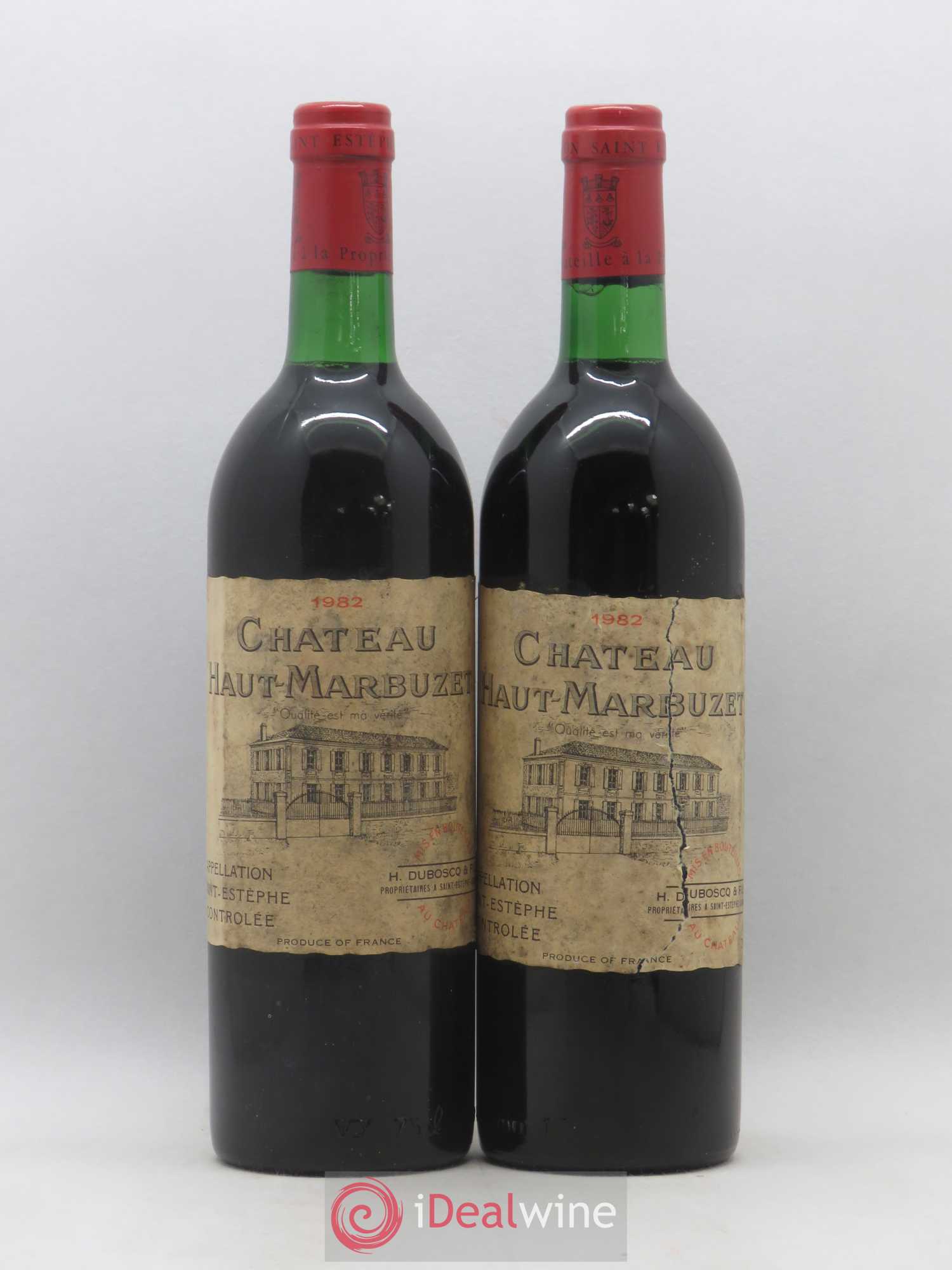 Château Haut Marbuzet 1982 - Lot de 2 bouteilles - 0