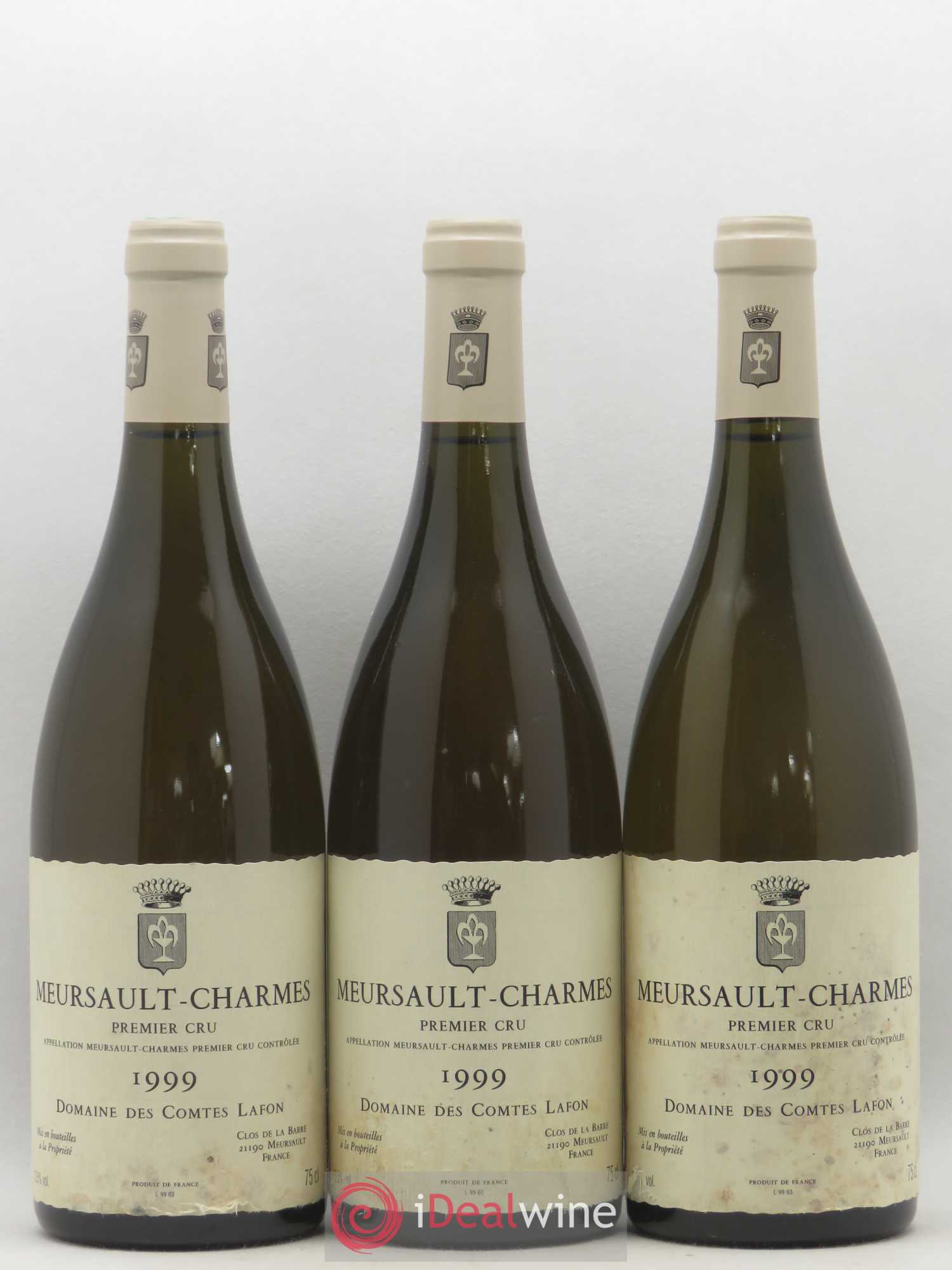 Meursault 1er Cru Charmes Comtes Lafon (Domaine des) 1999 - Lot de 3 bouteilles - 0
