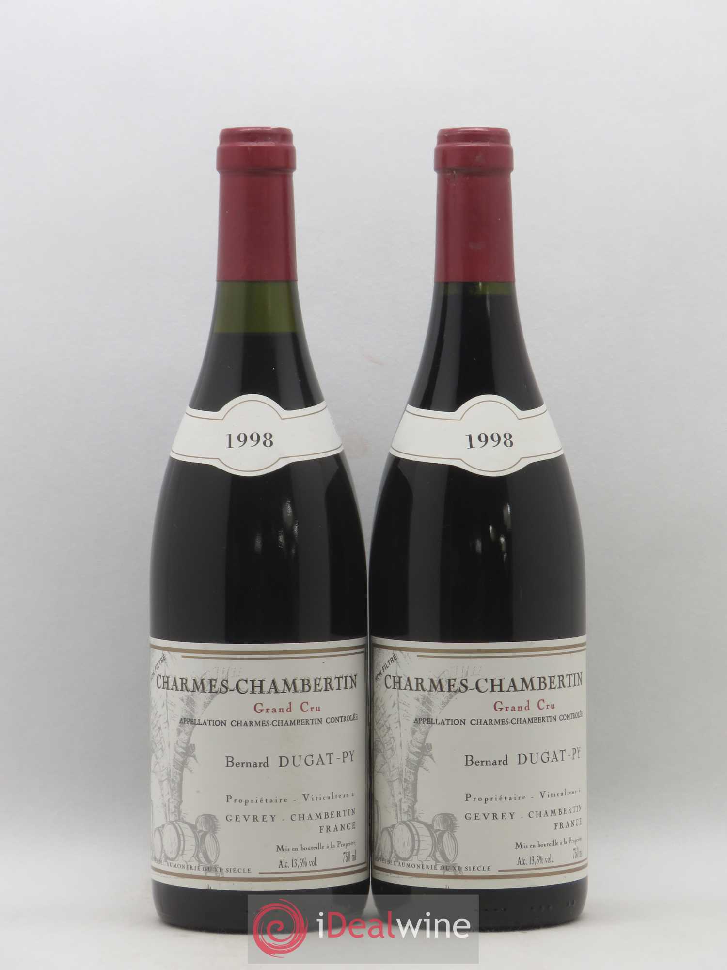 Charmes-Chambertin Grand Cru Dugat-Py 1998 - Lot de 2 bouteilles - 0