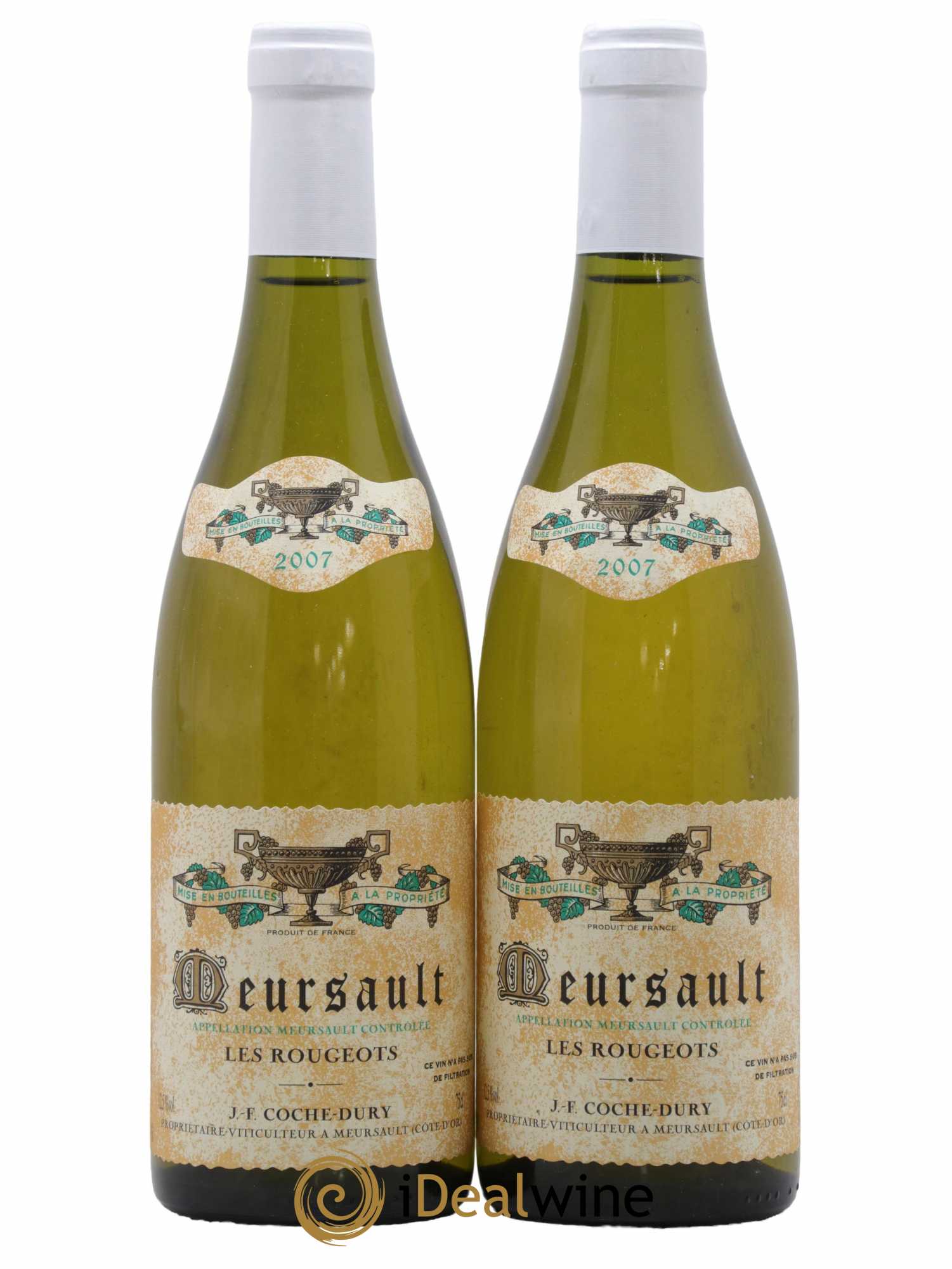 Meursault Les Rougeots Coche Dury (Domaine) 2007 - Lot de 2 bouteilles - 0