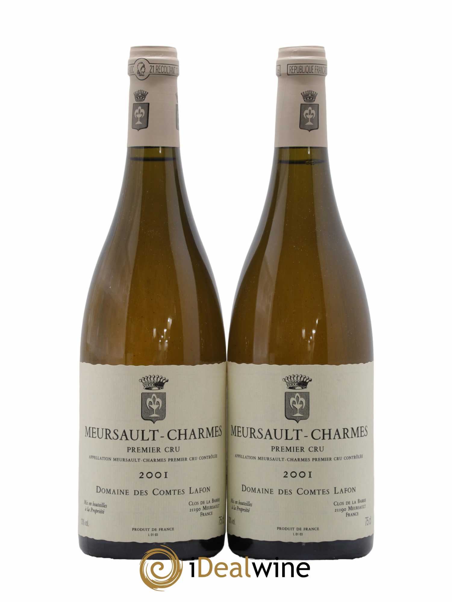 Meursault 1er Cru Charmes Comtes Lafon (Domaine des) 2001 - Lot de 2 bouteilles - 0