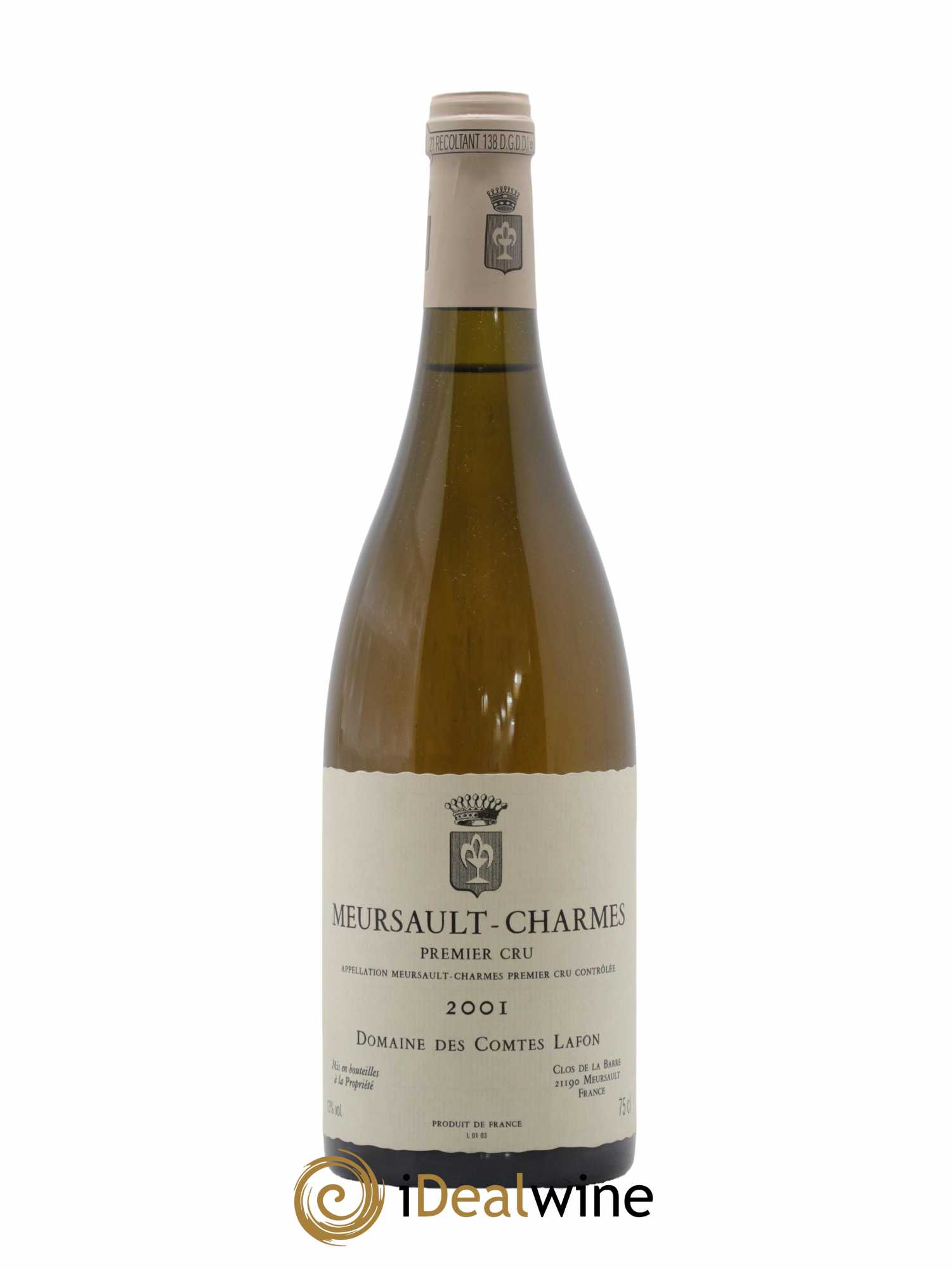 Meursault 1er Cru Charmes Comtes Lafon (Domaine des) 2001 - Lot de 1 bouteille - 0