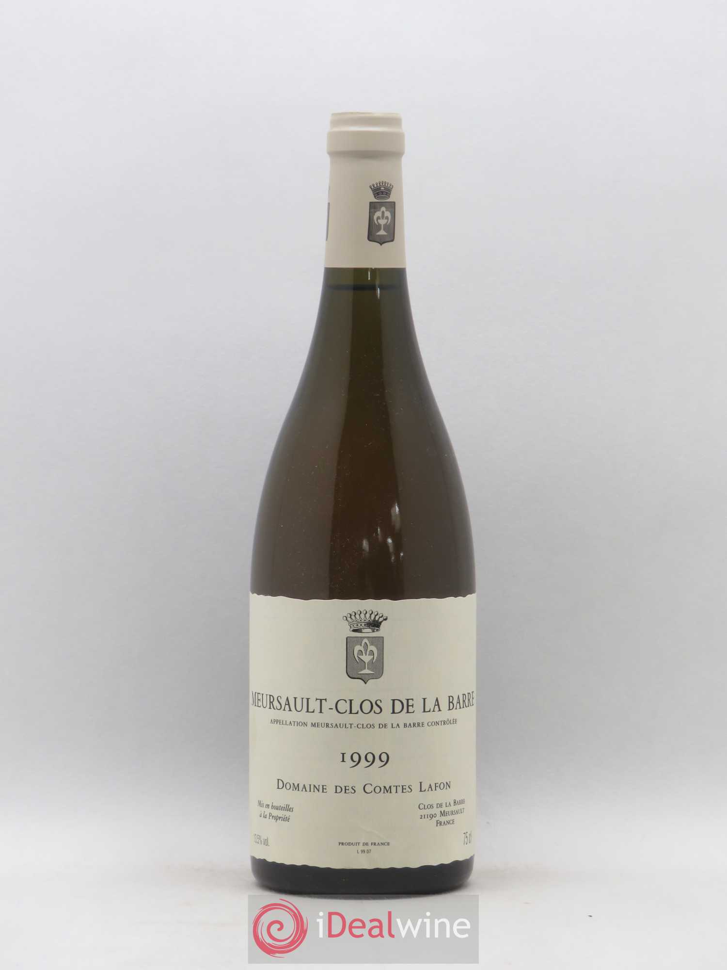 Meursault Clos de la Barre Comtes Lafon (Domaine des) 1999 - Lot de 1 bouteille - 0