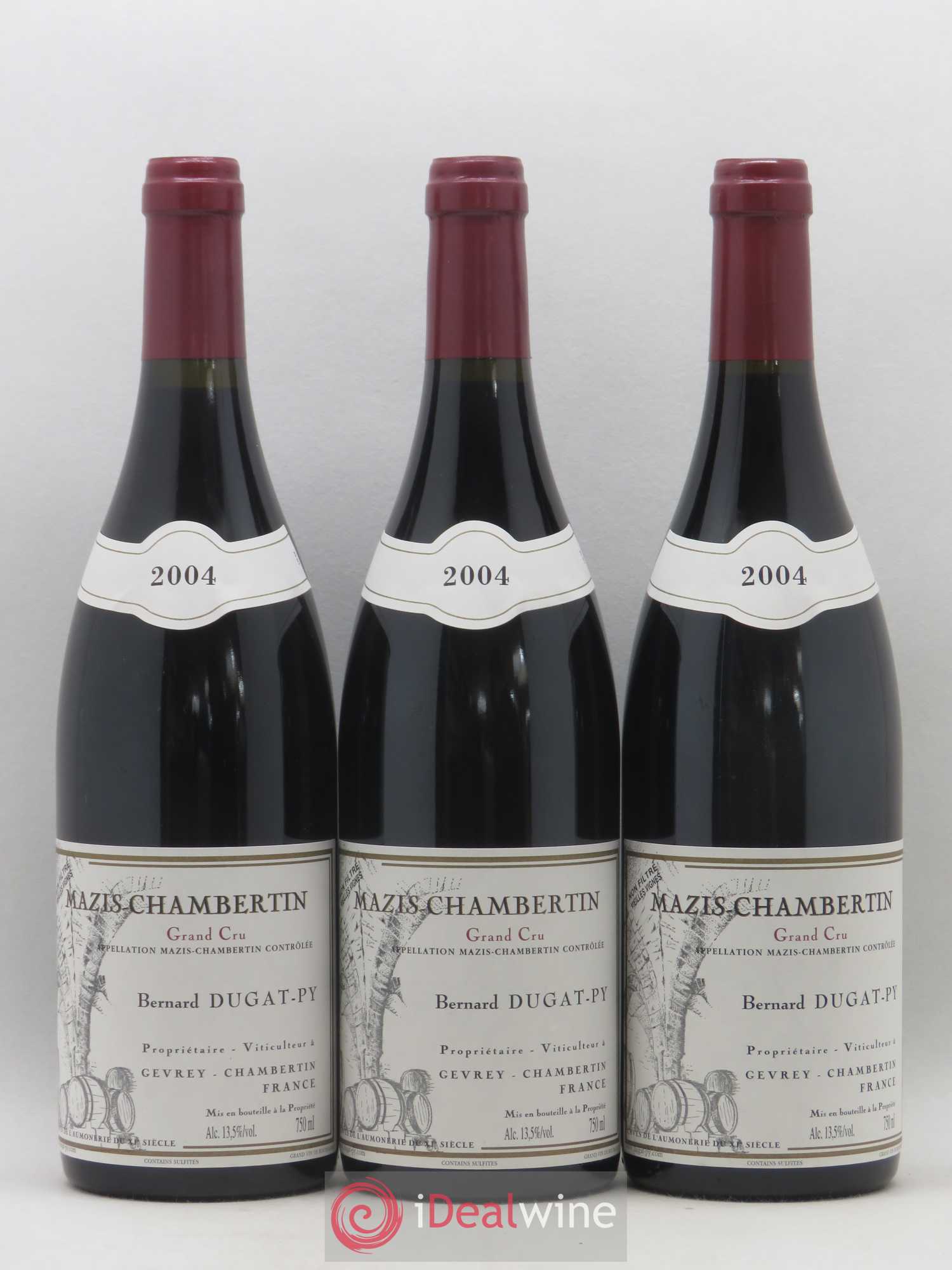 Mazis-Chambertin Grand Cru Vieilles Vignes Dugat-Py 2004 - Lot de 3 bouteilles - 0