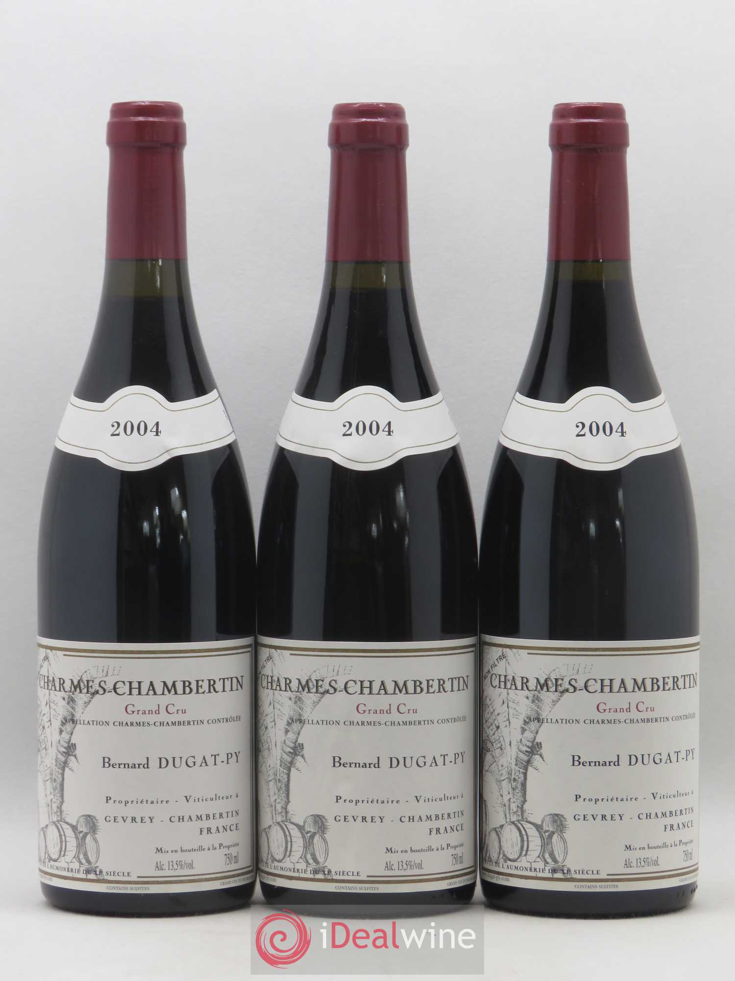 Charmes-Chambertin Grand Cru Dugat-Py 2004 - Lot de 3 bouteilles - 0