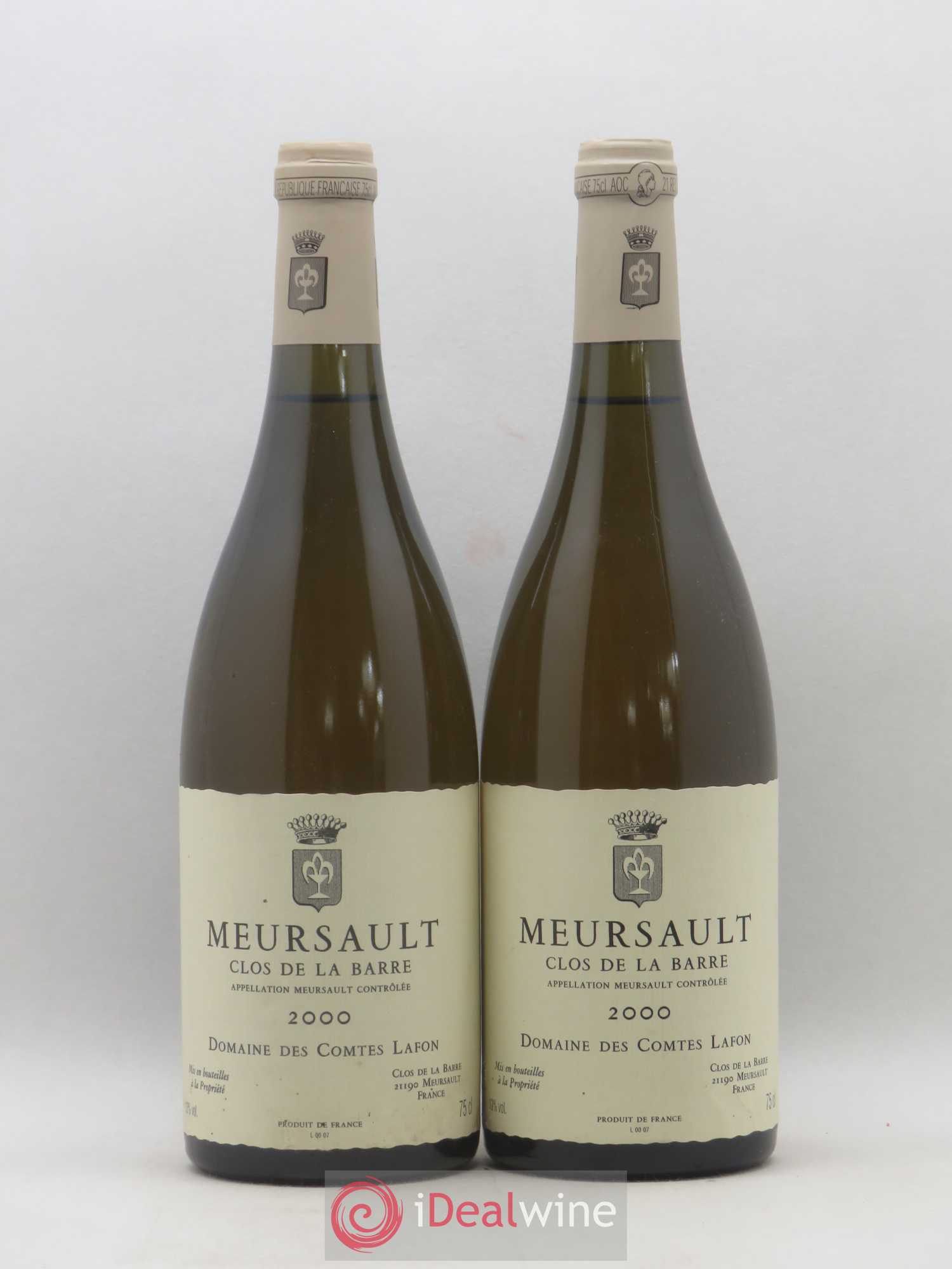 Meursault Clos de la Barre Comtes Lafon (Domaine des) 2000 - Lot de 2 bouteilles - 0