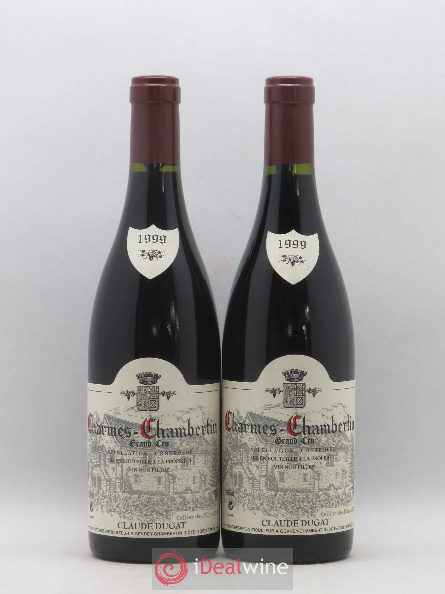 Charmes-Chambertin Grand Cru Claude Dugat 1999 - Lot de 2 bouteilles - 0