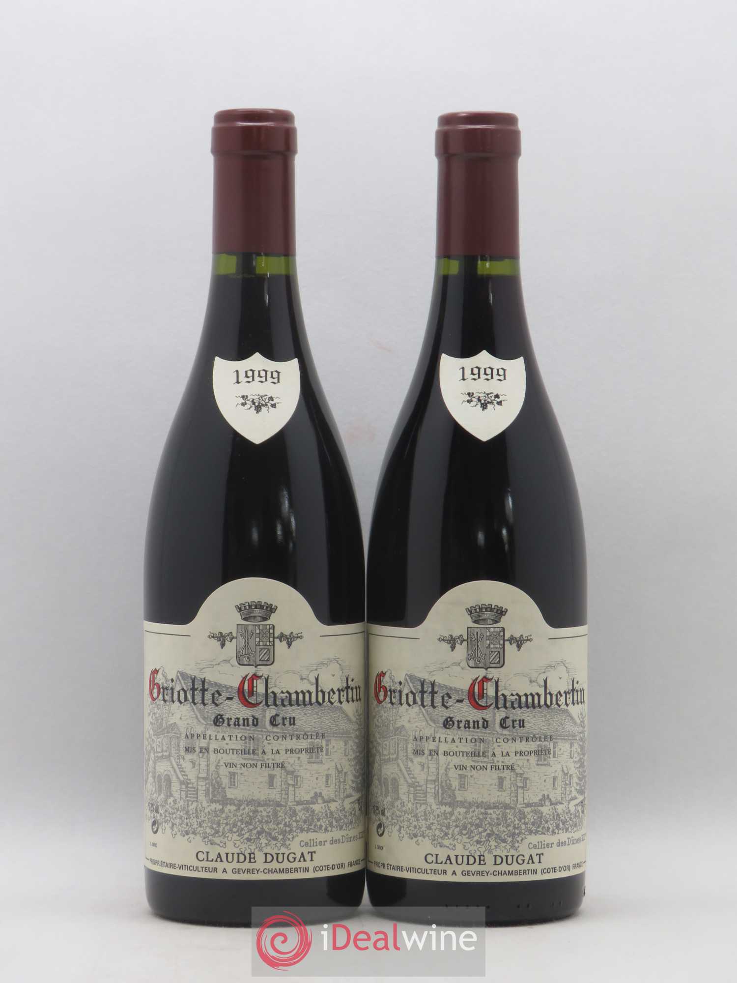 Griotte-Chambertin Grand Cru Claude Dugat 1999 - Lot de 2 bouteilles - 0