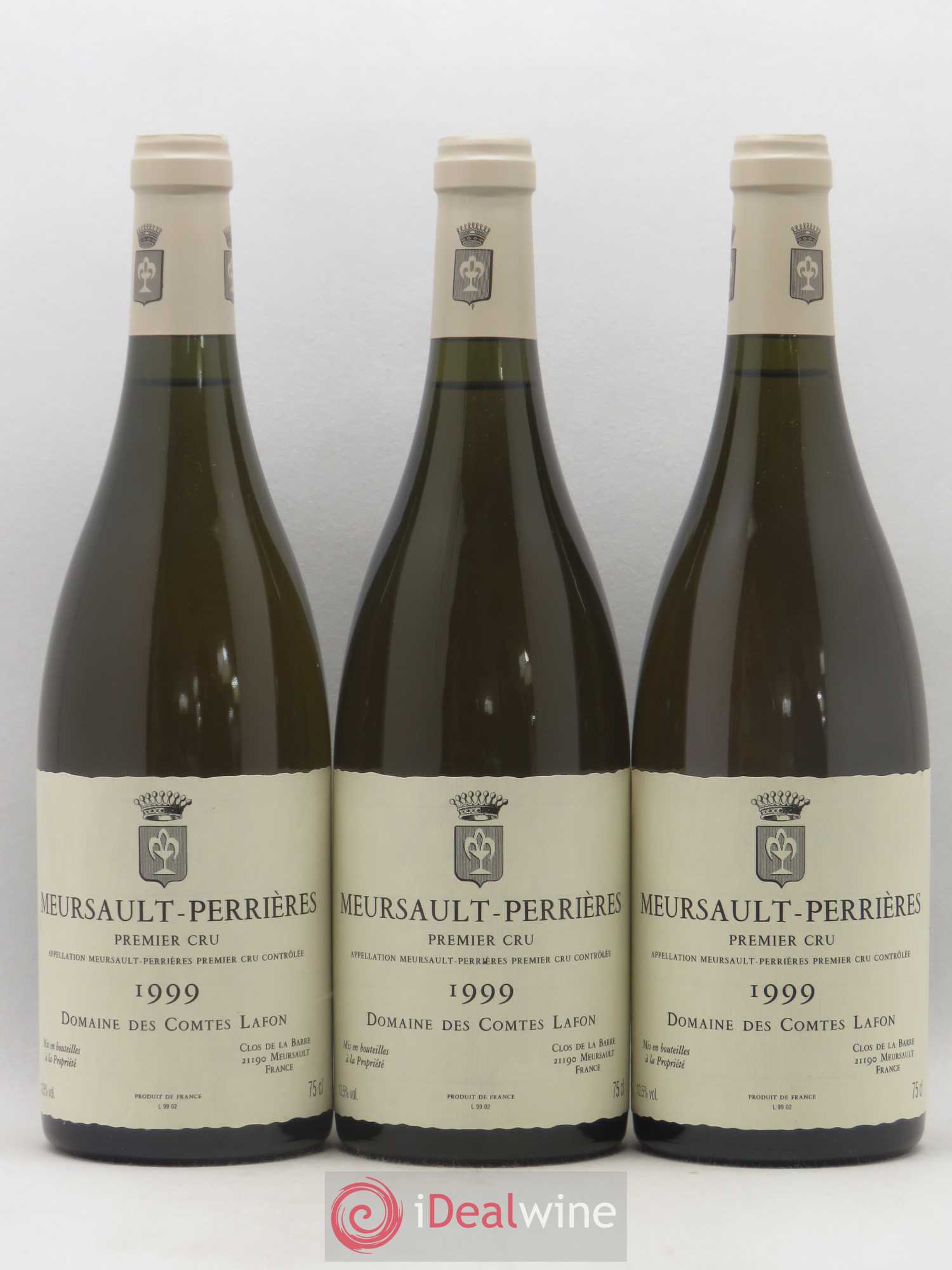 Meursault 1er Cru Perrières Comtes Lafon (Domaine des) 1999 - Lot de 3 bouteilles - 0