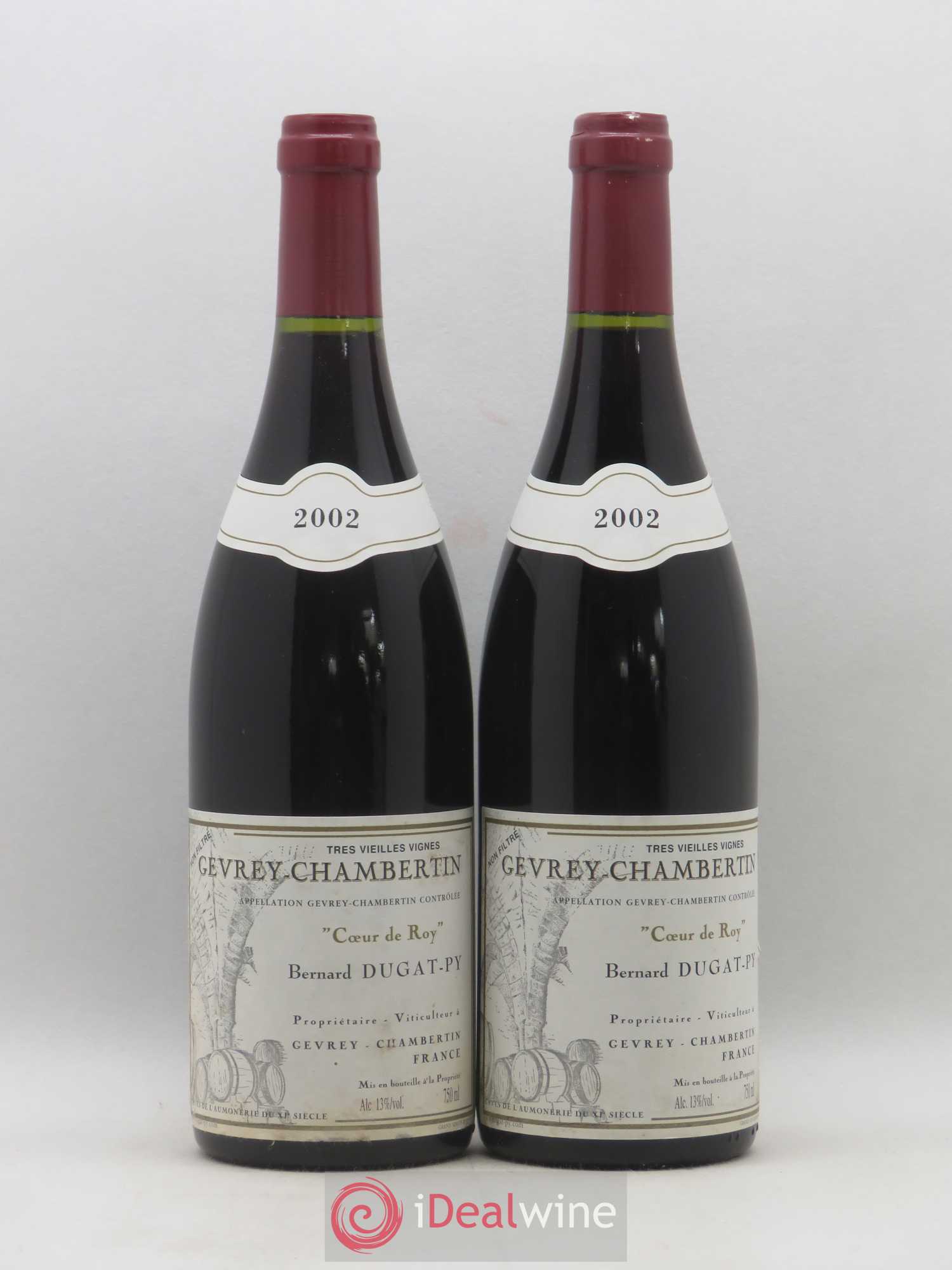 Gevrey-Chambertin Coeur de Roy Très Vieilles Vignes Dugat-Py 2002 - Lot de 2 bouteilles - 0