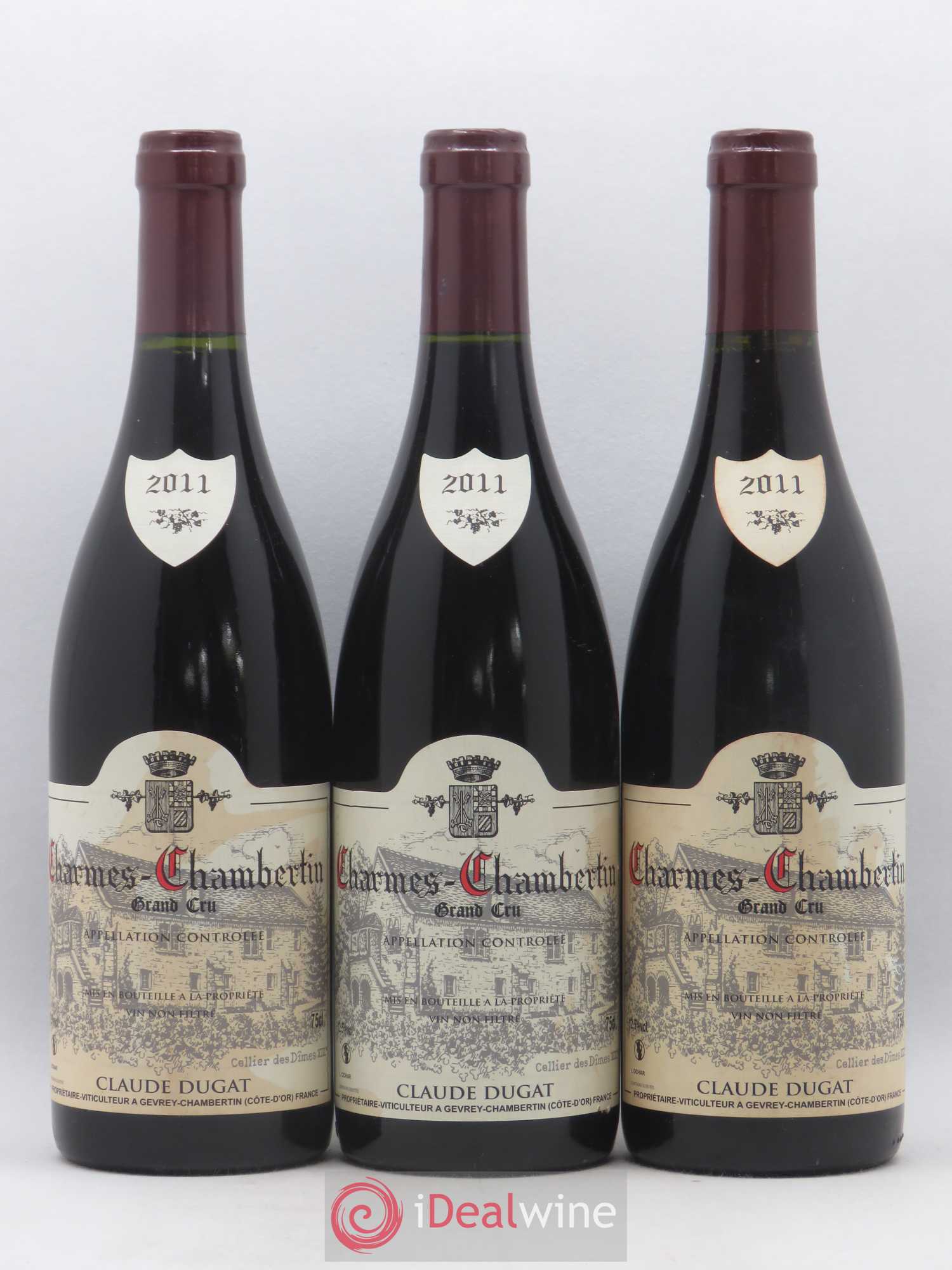 Charmes-Chambertin Grand Cru Claude Dugat 2011 - Lot de 3 bouteilles - 0