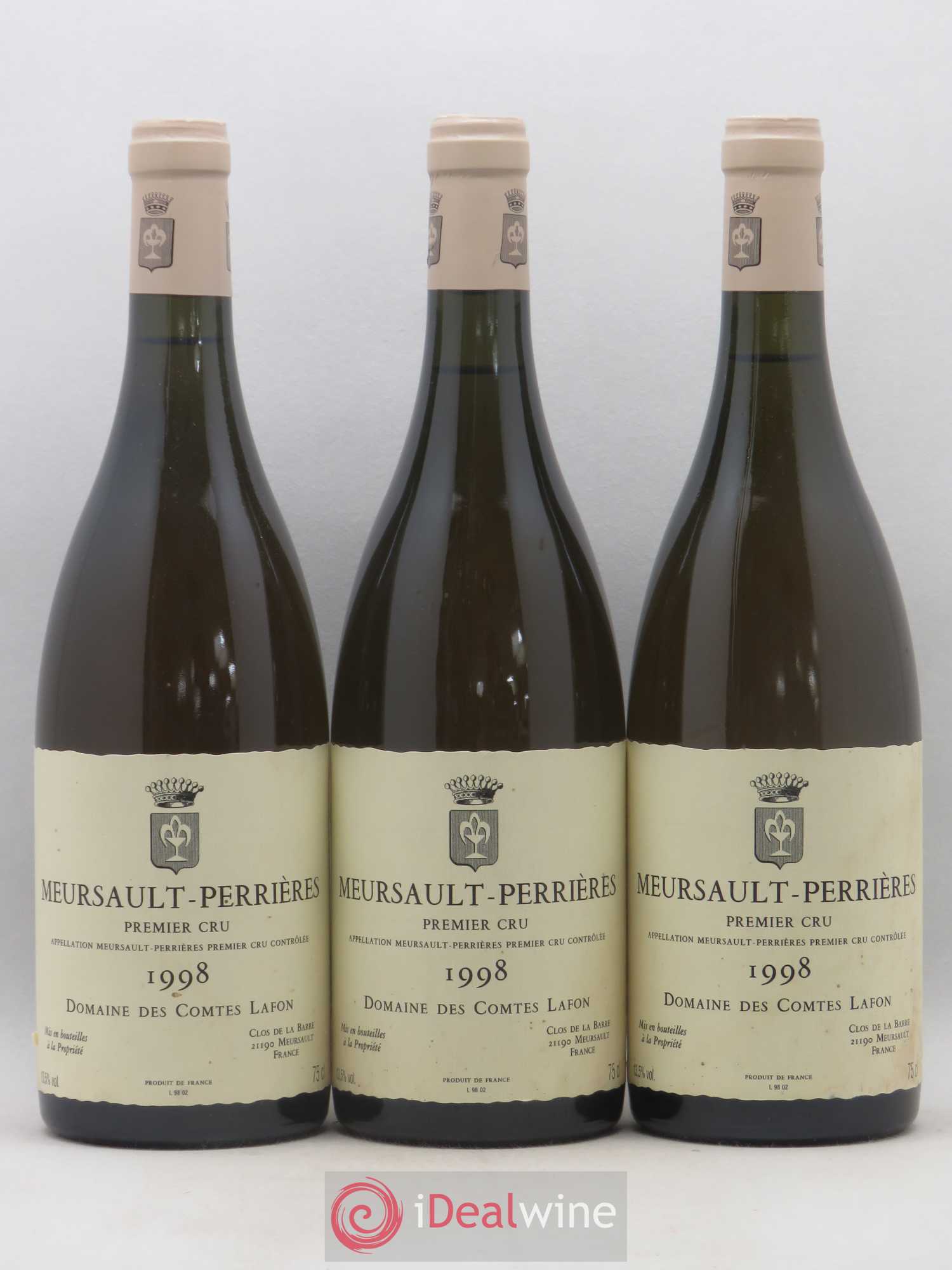 Meursault 1er Cru Perrières Comtes Lafon (Domaine des) 1998 - Lot de 3 bouteilles - 0