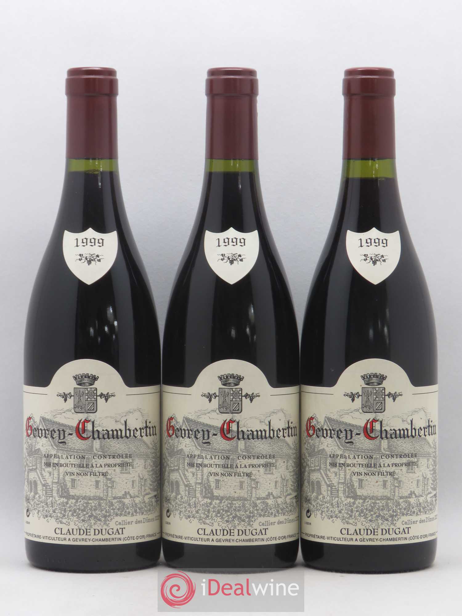 Gevrey-Chambertin Claude Dugat 1999 - Lot de 3 bouteilles - 0